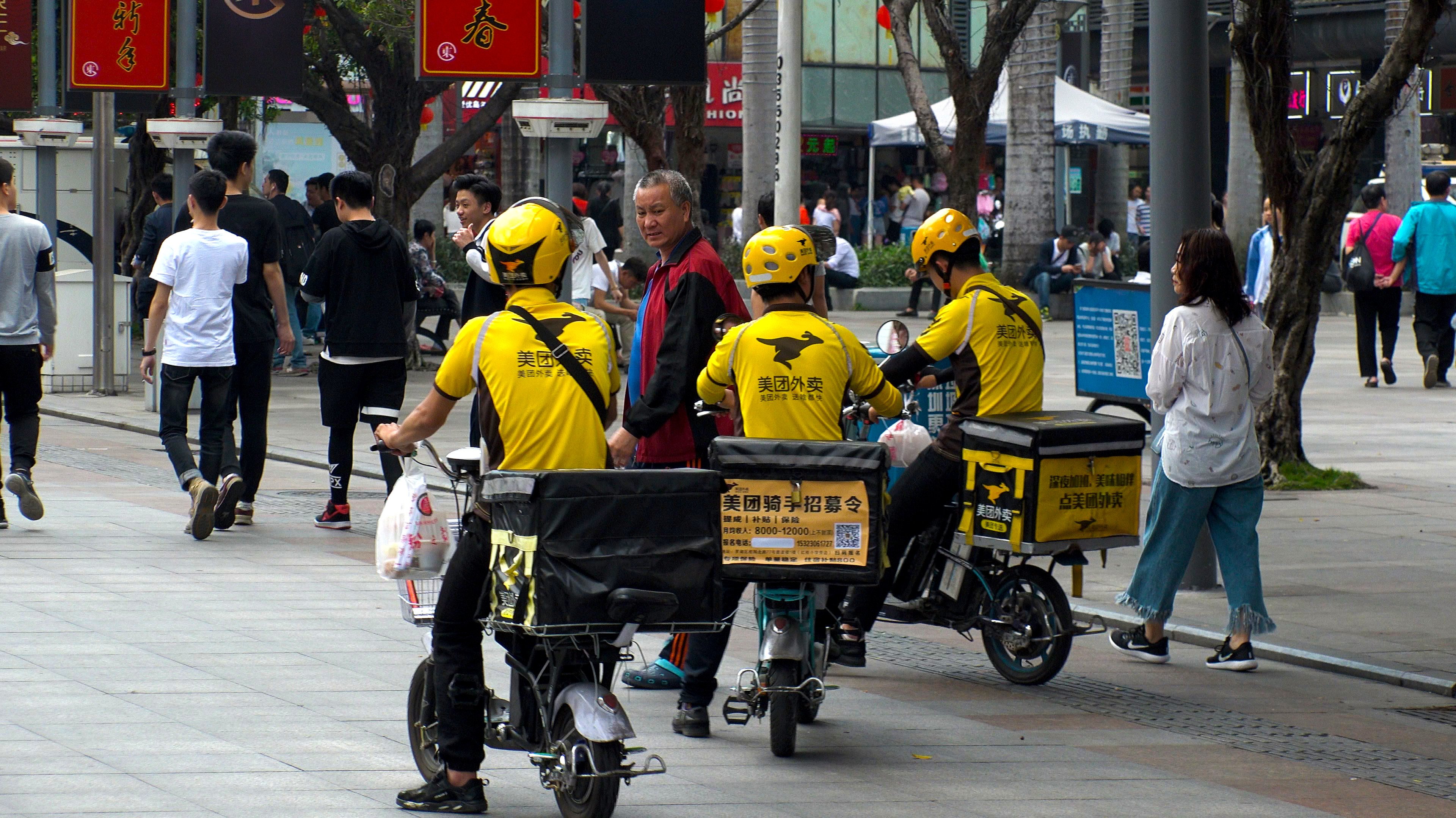 About 4.5 million of Meituan’s more than 7 million delivery workers are covered with insurance for occupational injury. Photo: Shutterstock