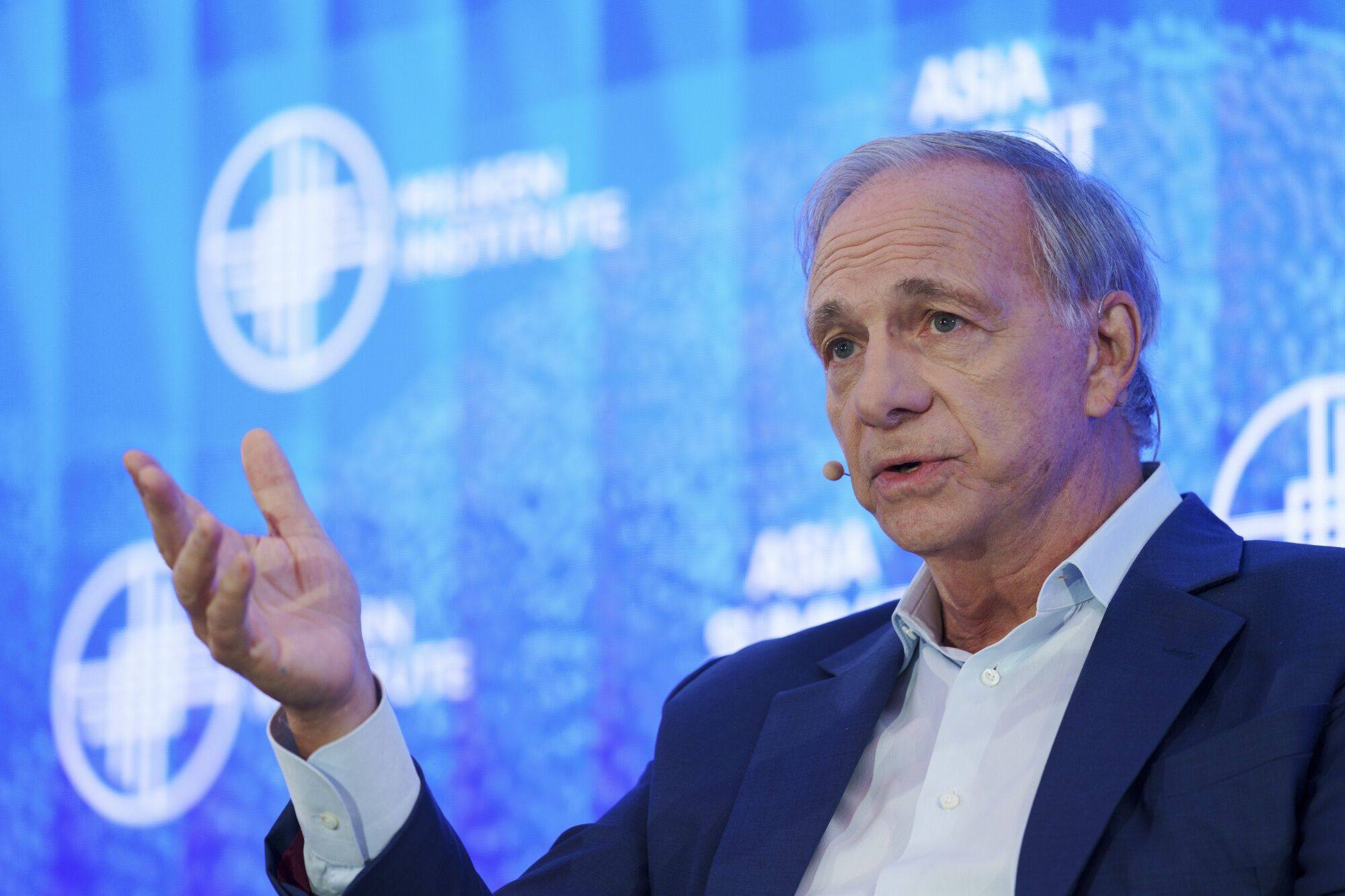 Ray Dalio, founder of Bridgewater Associates, speaks during the Milken Institute Asia Summit in Singapore, on September 18, 2024. Photo: Bloomberg