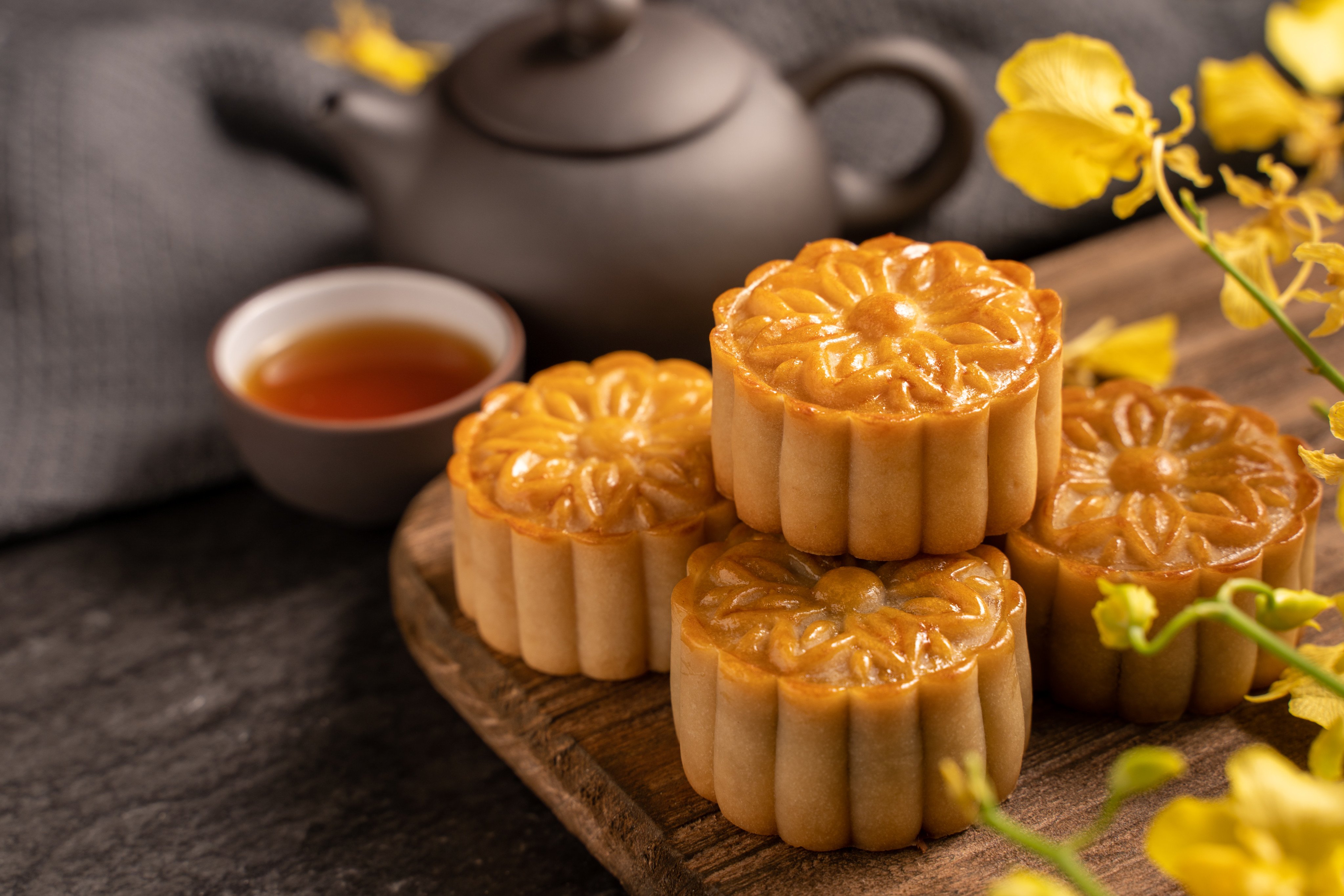 A plate of mooncakes. Photo: Shutterstock