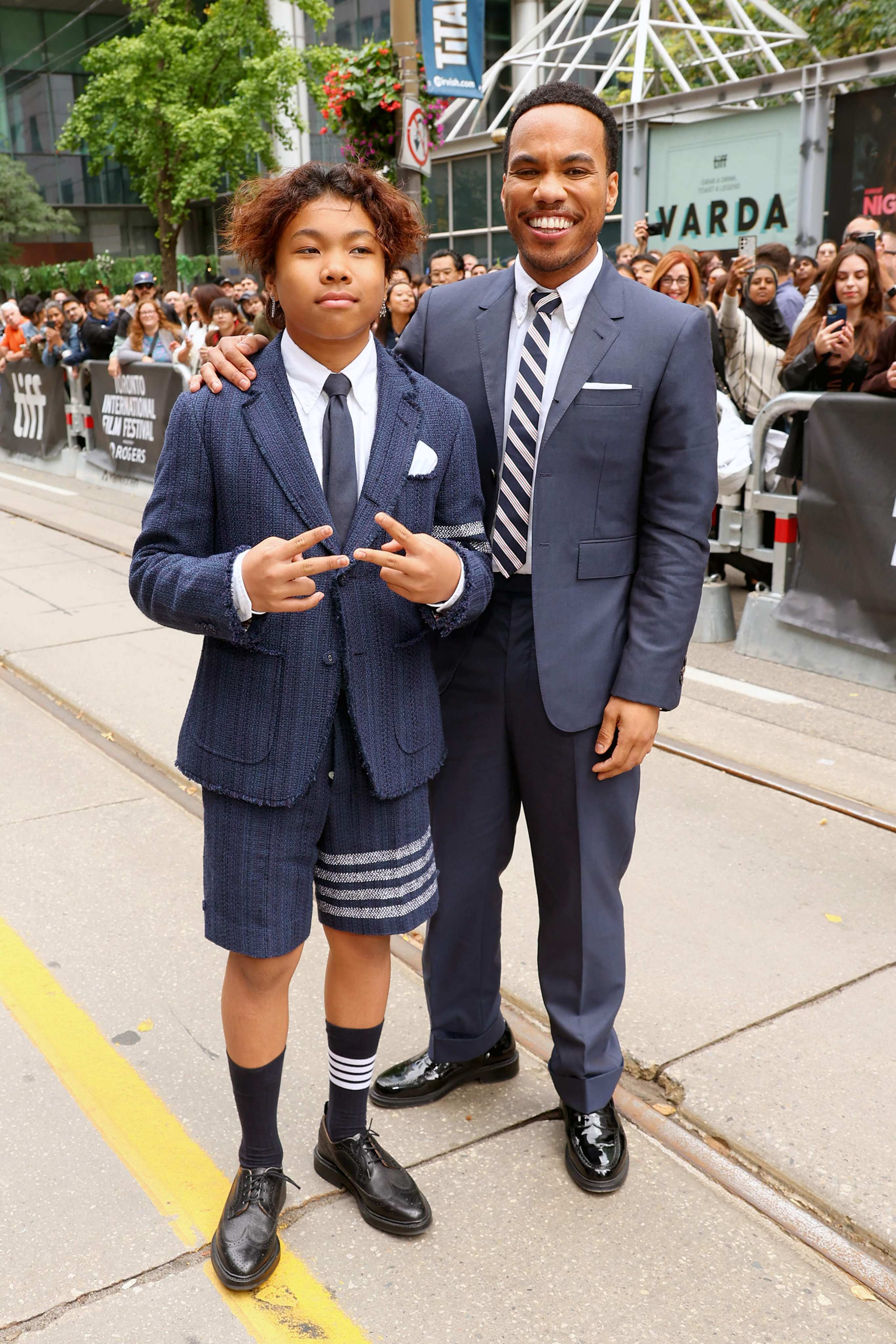 Anderson .Paak (right) with his son Soul Rasheed at the 2024 Toronto International Film Festival. Photo: Getty Images via AFP