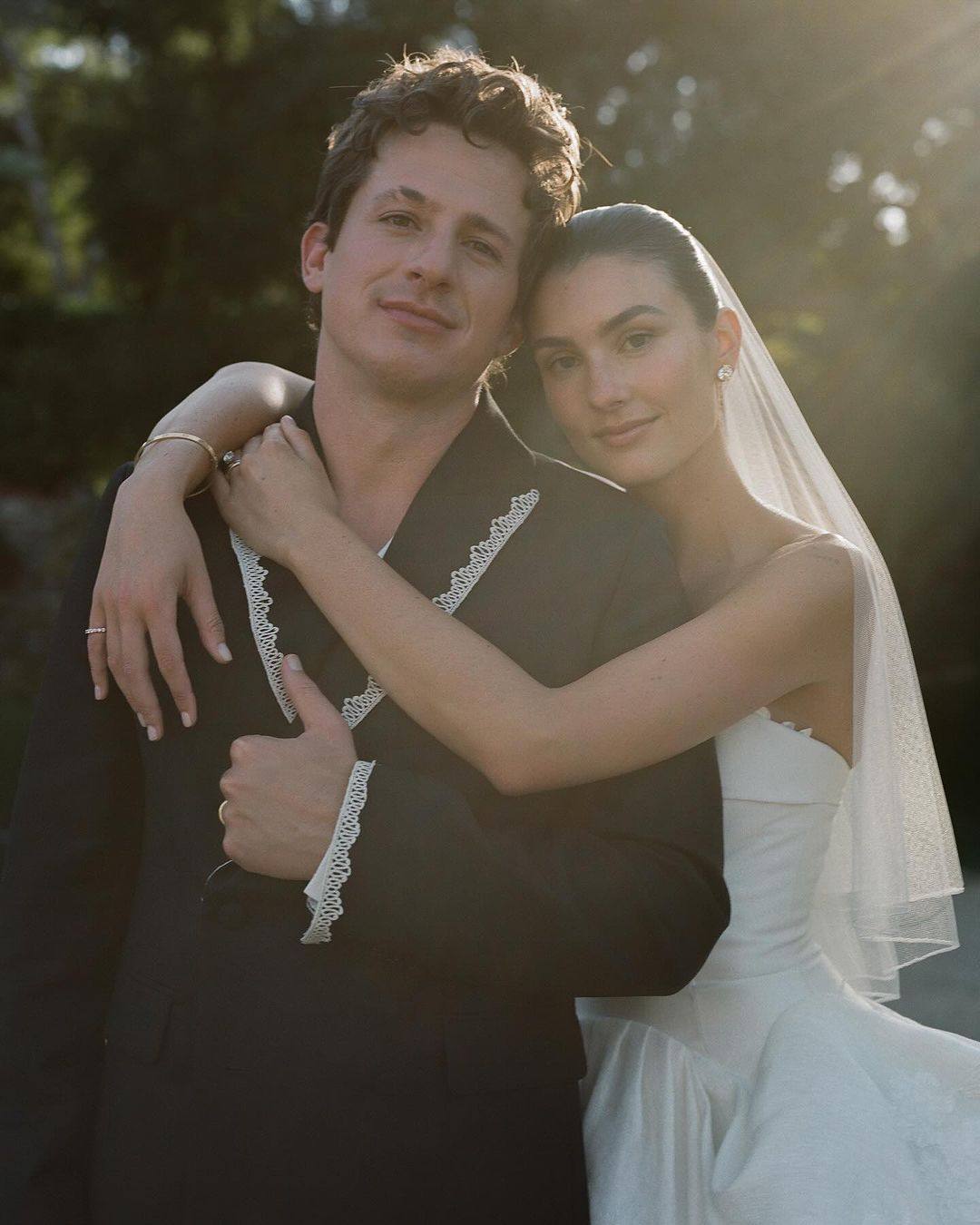 Charlie Puth and Brooke Sansone are happy newlyweds. Photo: @charileputh/Instagram 