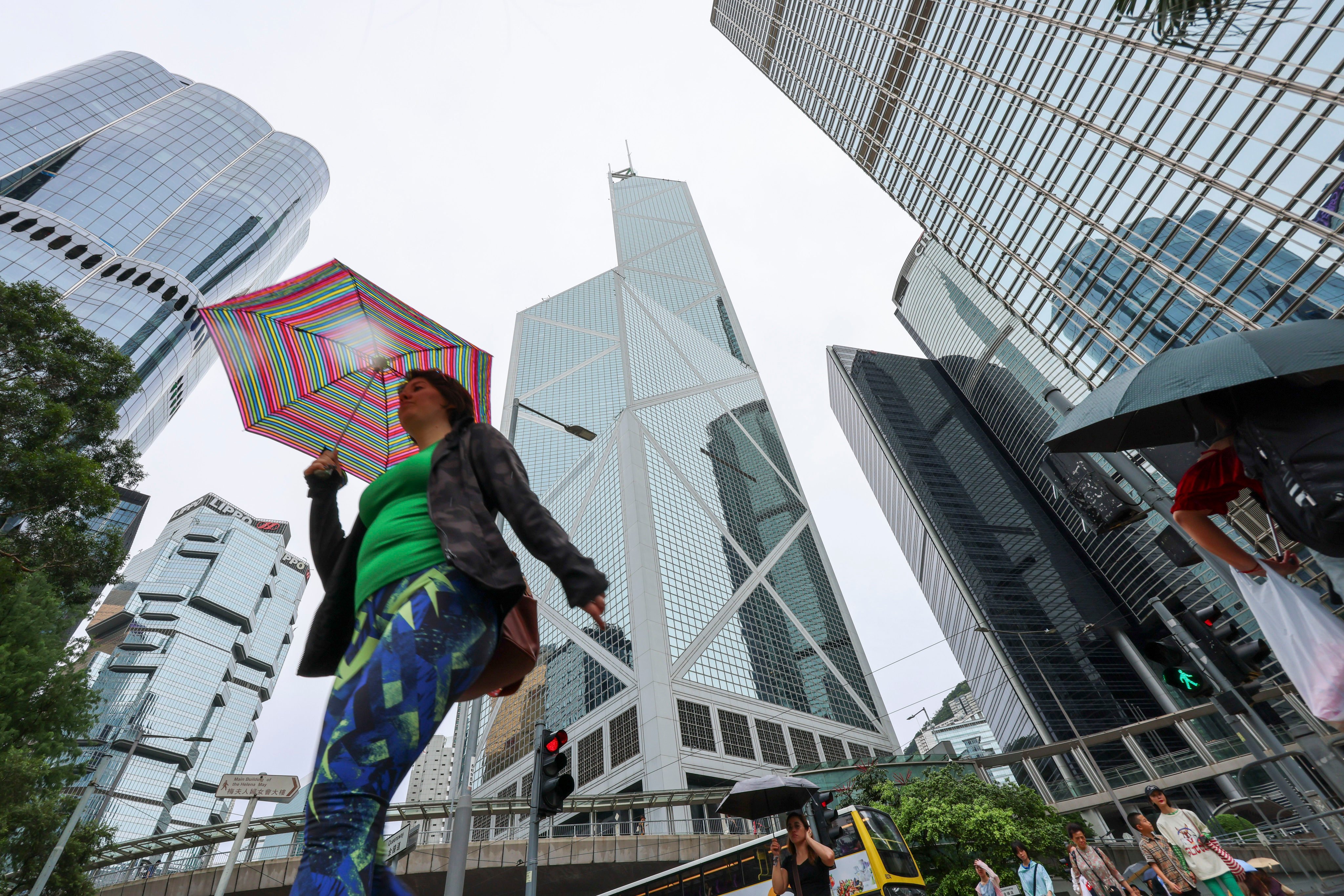 A view of Central on a rainy Sunday, July 28, 2024. Photo: Jelly Tse