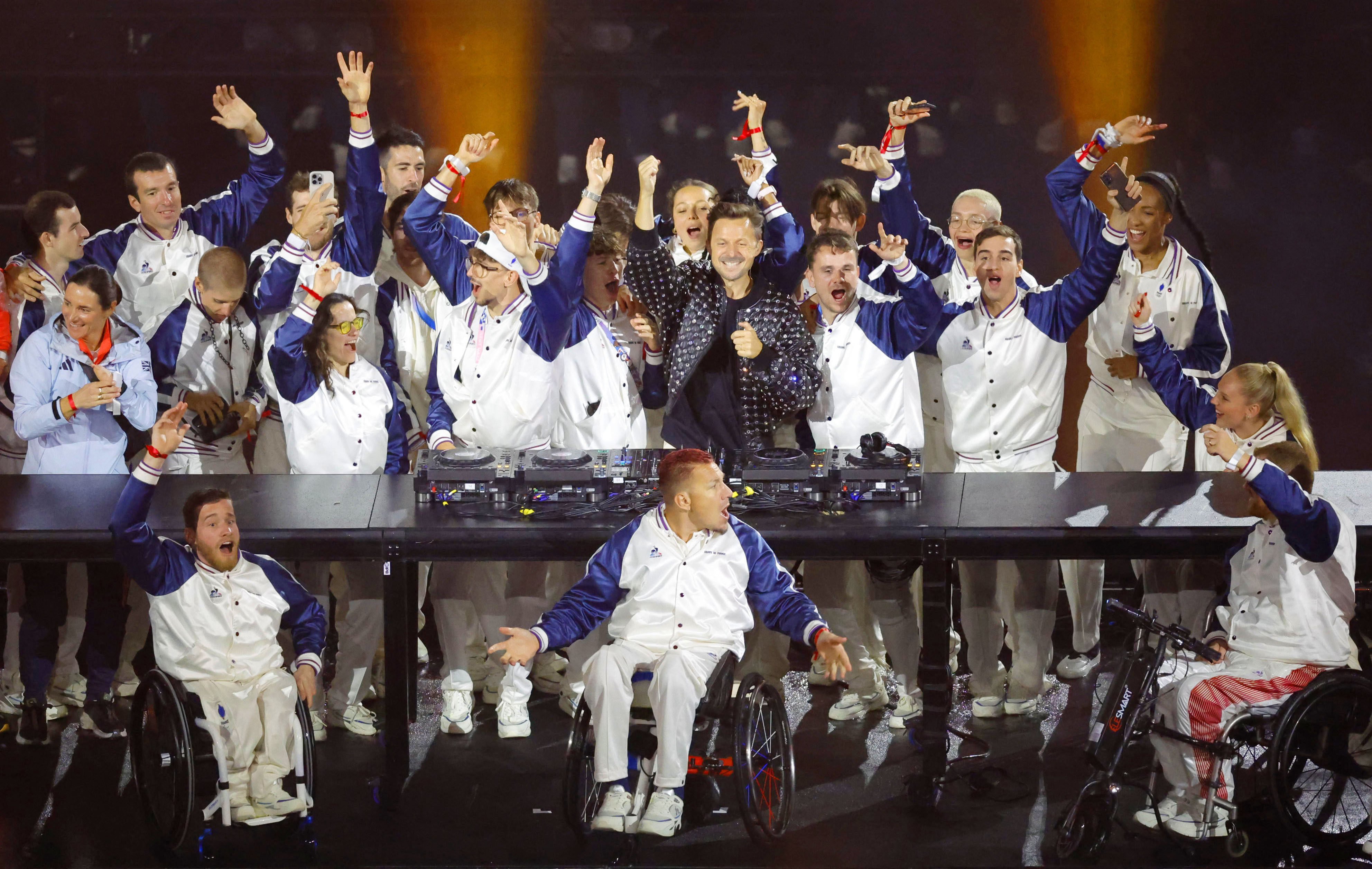 Athletes take part in the closing ceremony of the Paris Paralympics at Stade de France in Saint-Denis, near Paris, on September 8. Photo: Kyodo