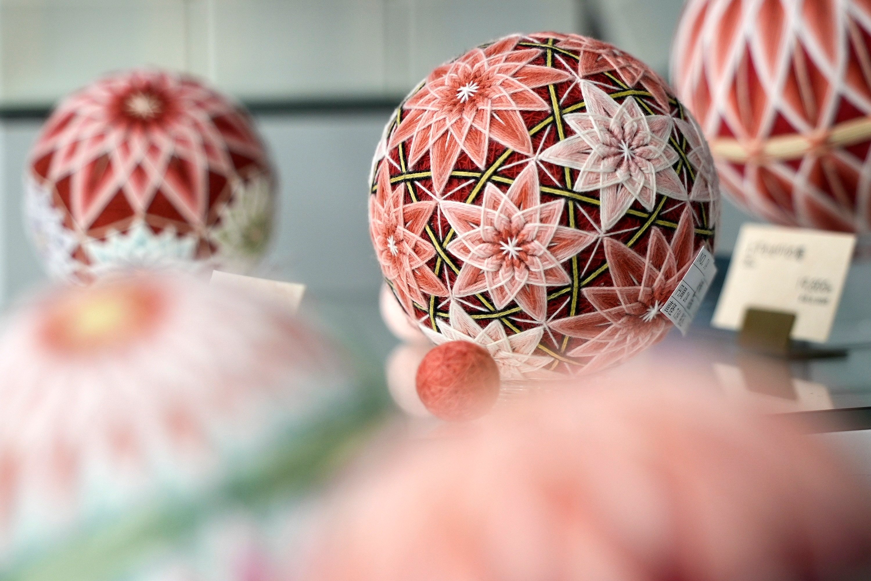 Temari balls at a Japanese craft studio in Takamatsu, Japan. Photo: AP