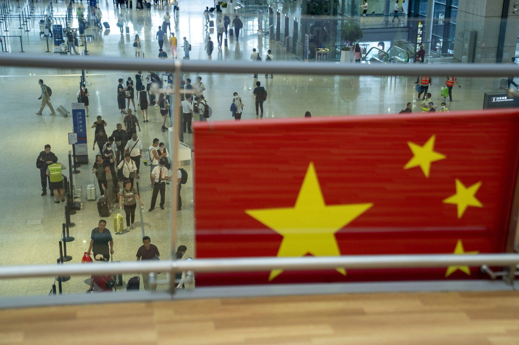 The executive arrived at Shanghai Hongqiao International Airport on a flight from Taipei on September 1. Photo: Bloomberg