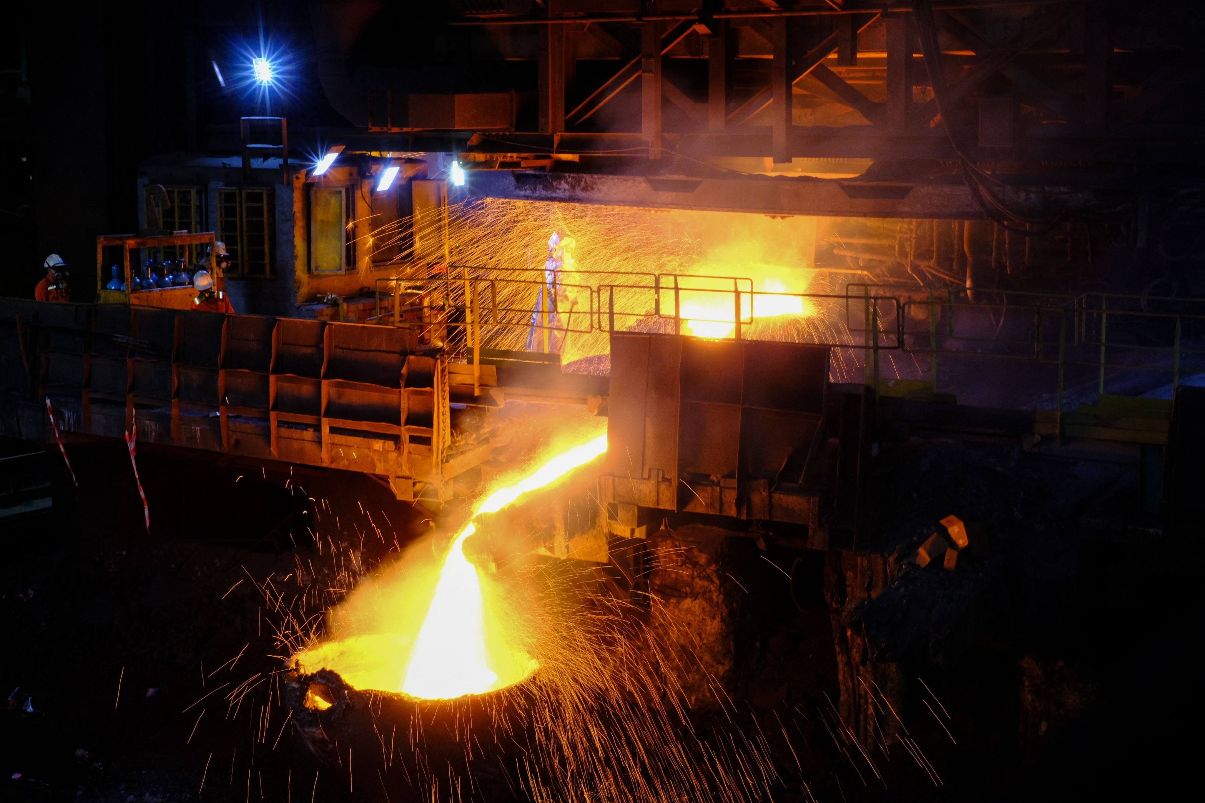 A nickel smelter in South Sulawesi province. Indonesia’s nickel industry has been linked to human trafficking in the past. Photo: AFP