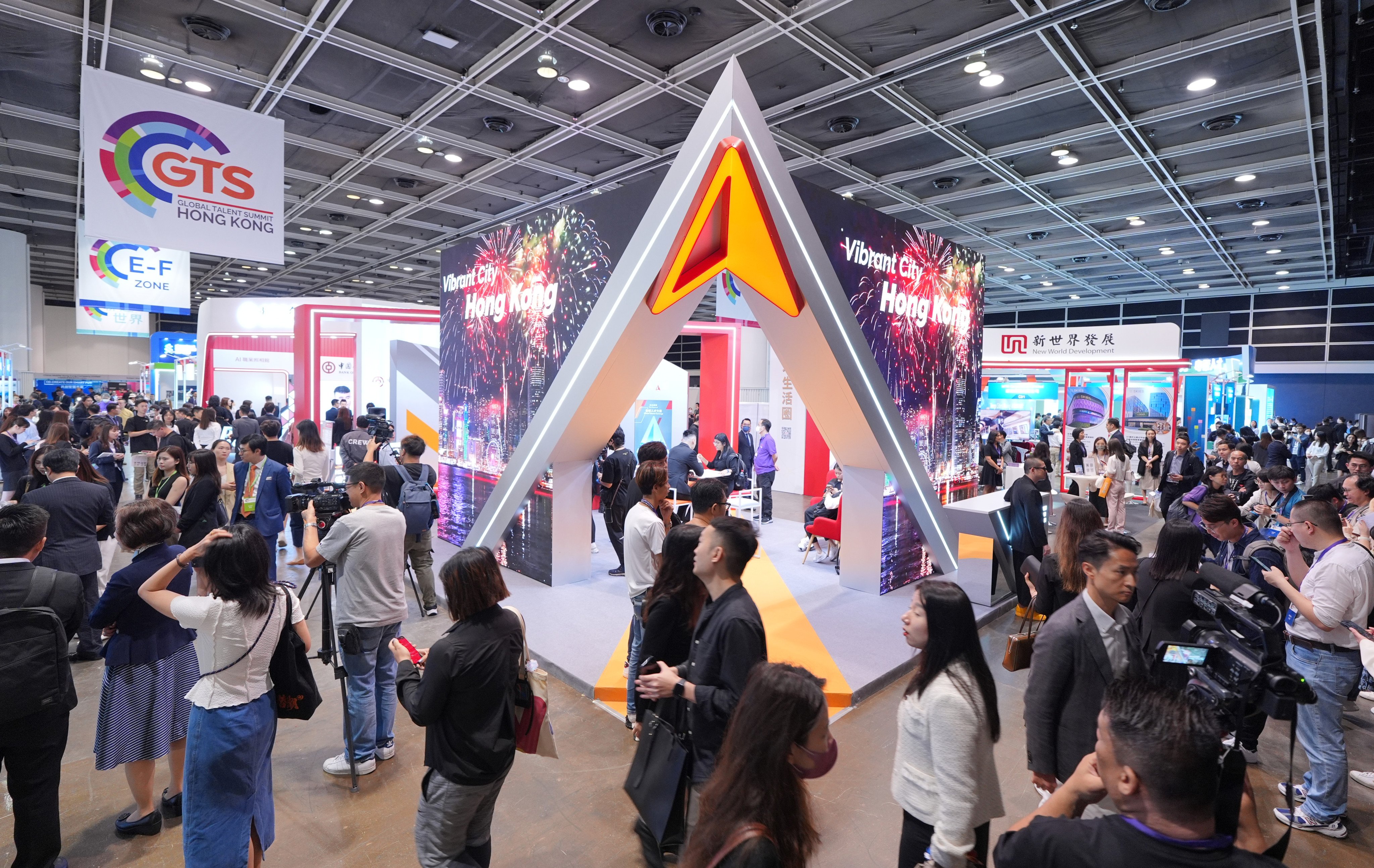 People visit the Global Talent Summit at the Hong Kong Convention and Exhibition Centre in Wan Chai on May 7. Photo: Eugene Lee