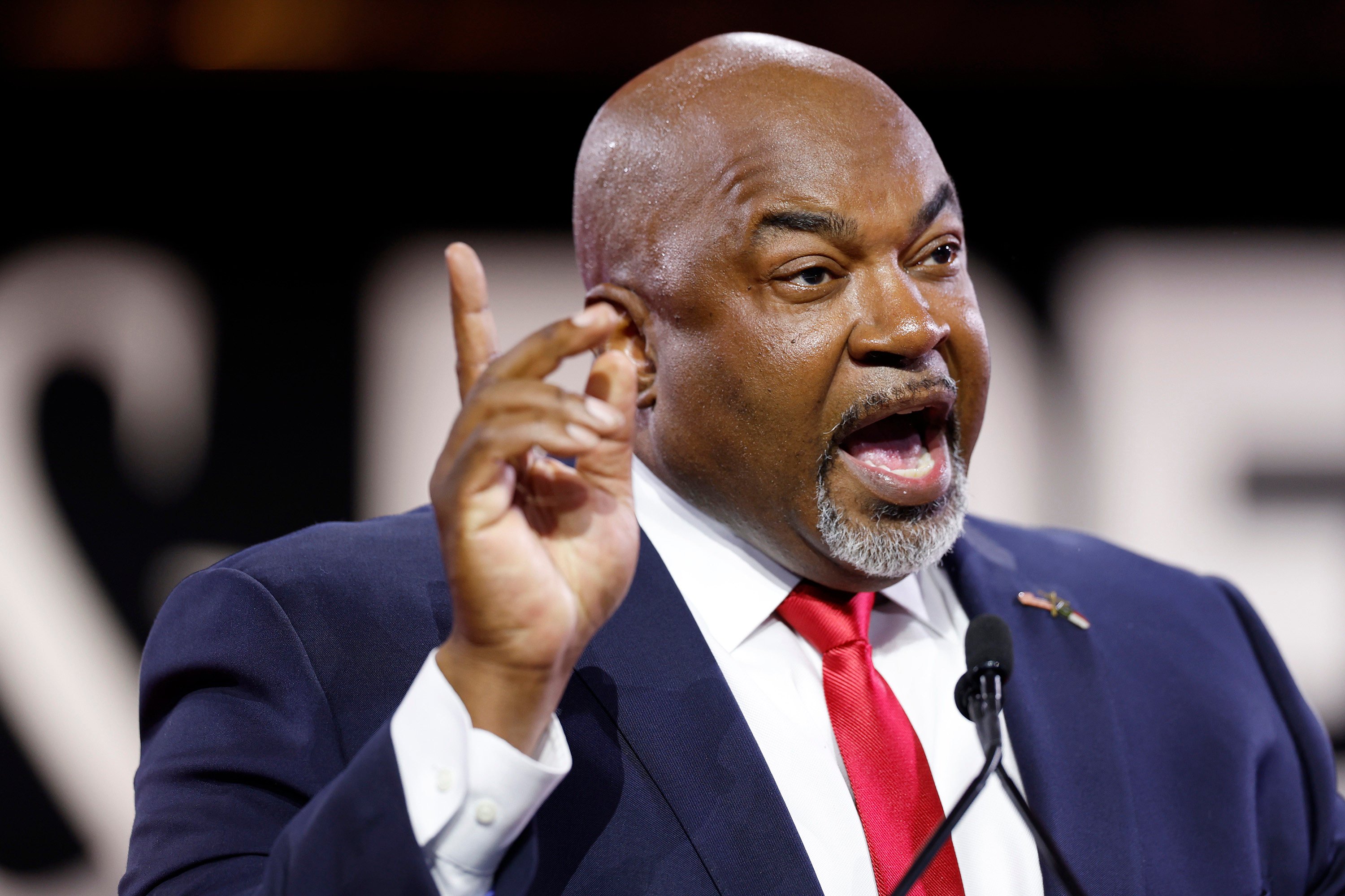 North Carolina Lieutenant Governor Mark Robinson speaks at a conference in Washington in June. Photo: TNS