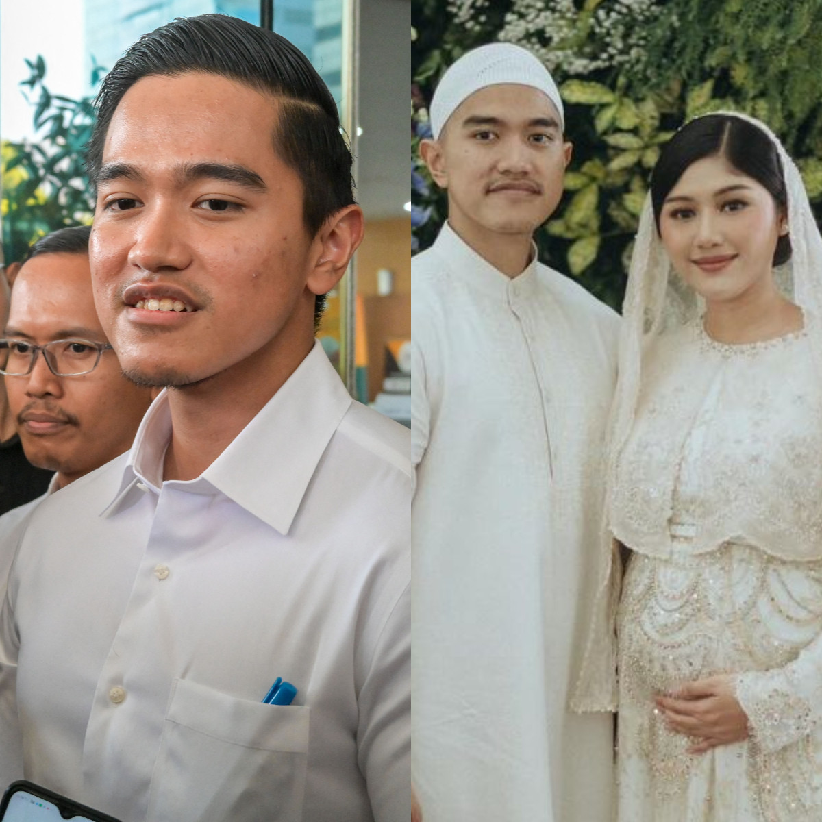 Kaesang Pangarep, the youngest son of  Indonesian President Joko Widodo, has come under fire for taking a private jet trip with his pregnant wife. Photos: AFP, @erinagudono/Instagram