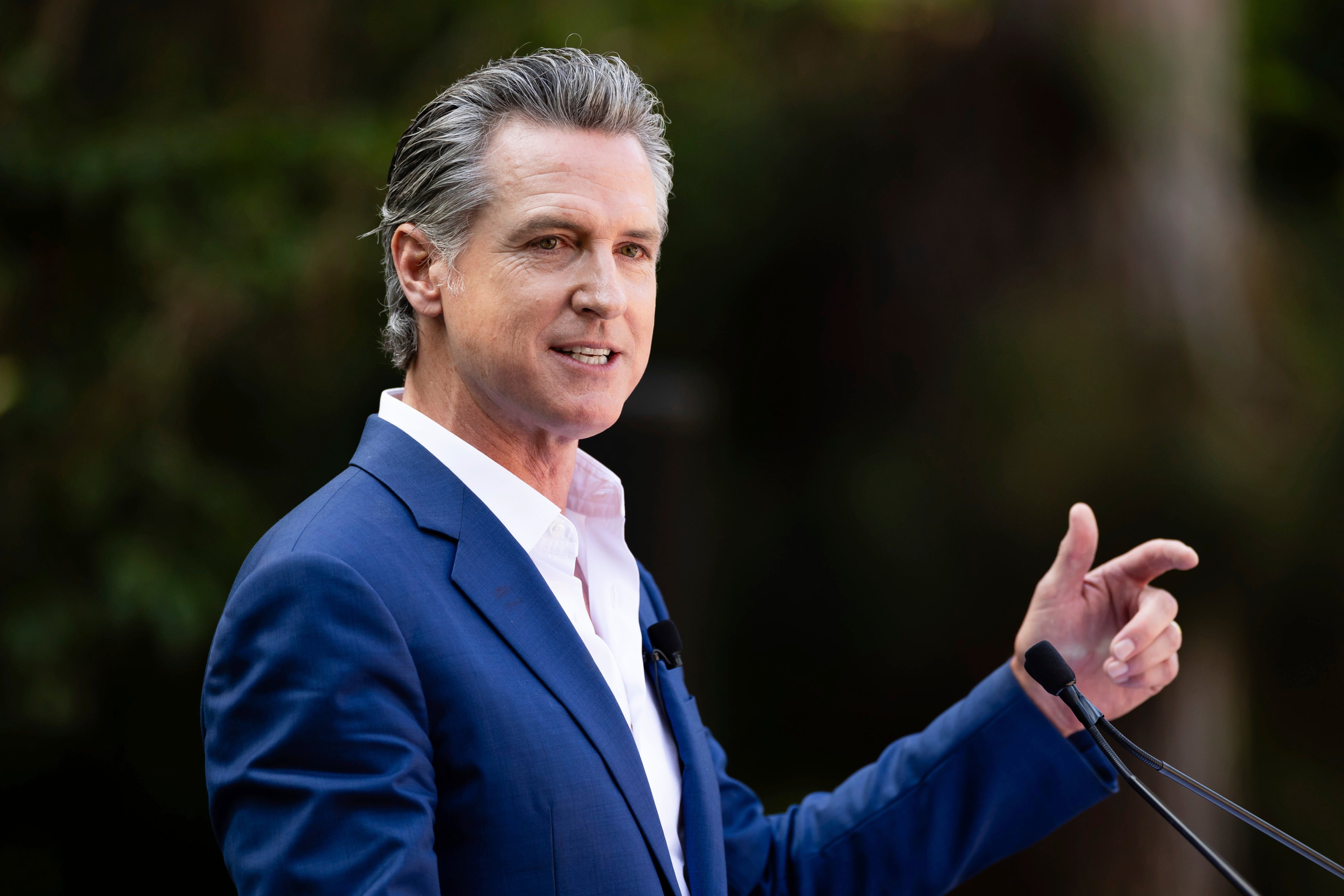 California Governor Gavin Newsom signed into state law a bill to protect children from social media addiction. File photo: AP