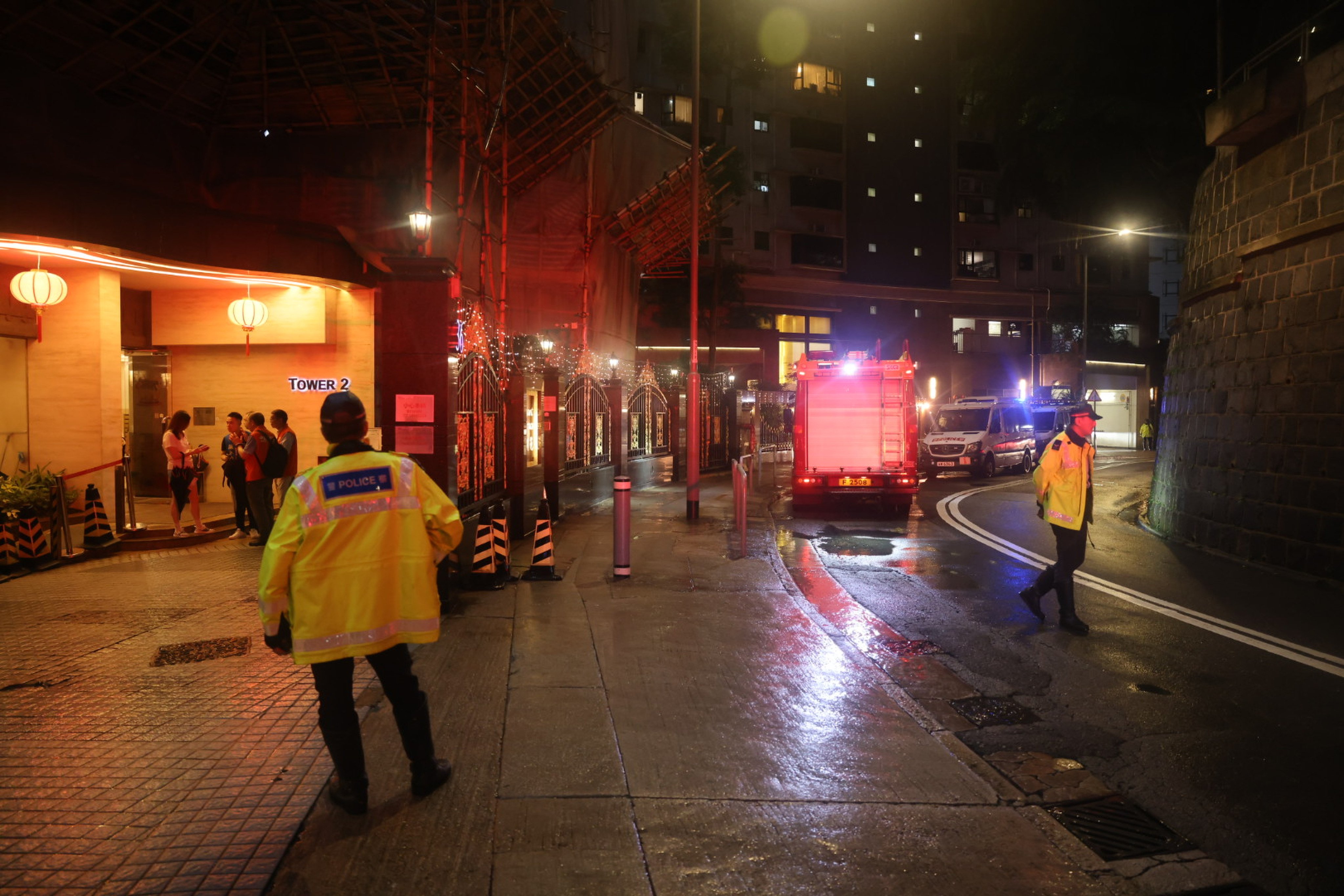 The fire broke out in a flat in Elegant Terrace on Conduit Road in Mid-Levels. Photo: Handout