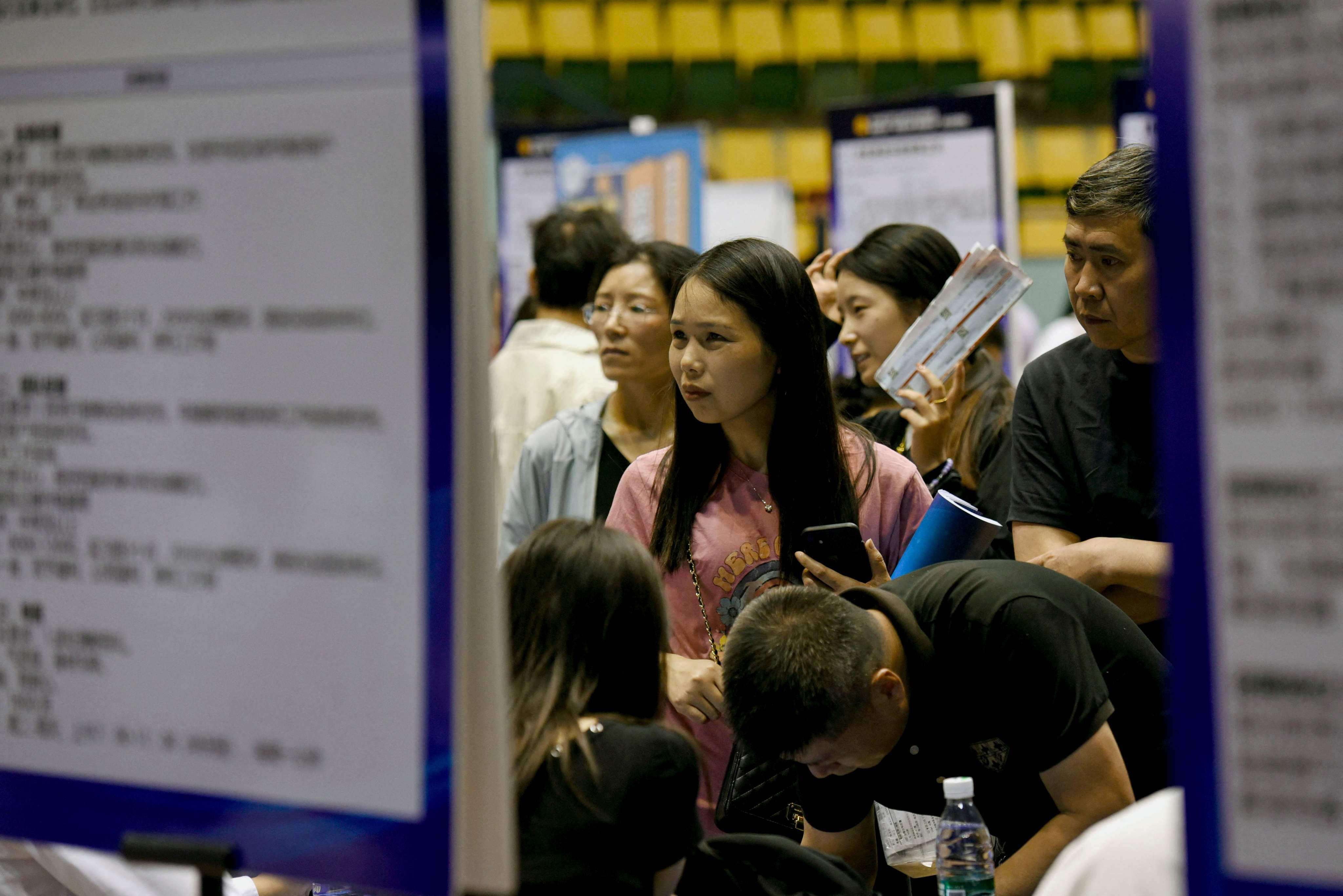 China’s overall urban unemployment rate for August stood at 5.3 per cent, compared with 5.2 per cent a month earlier. Photo: AFP