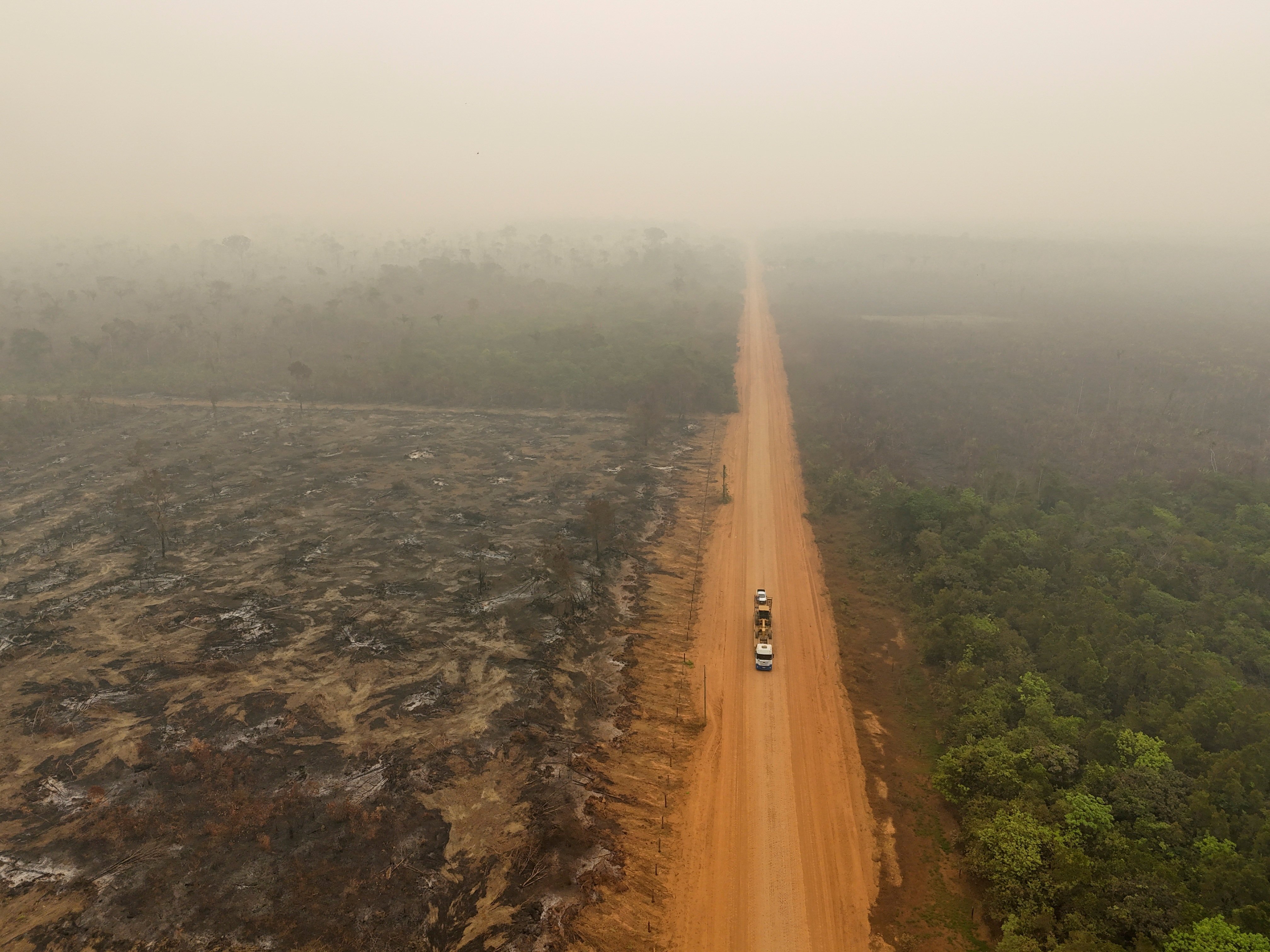 Forest fire devastation in the Amazon, in Labrea, Amazonas state, Brazil. Photo: Reuters