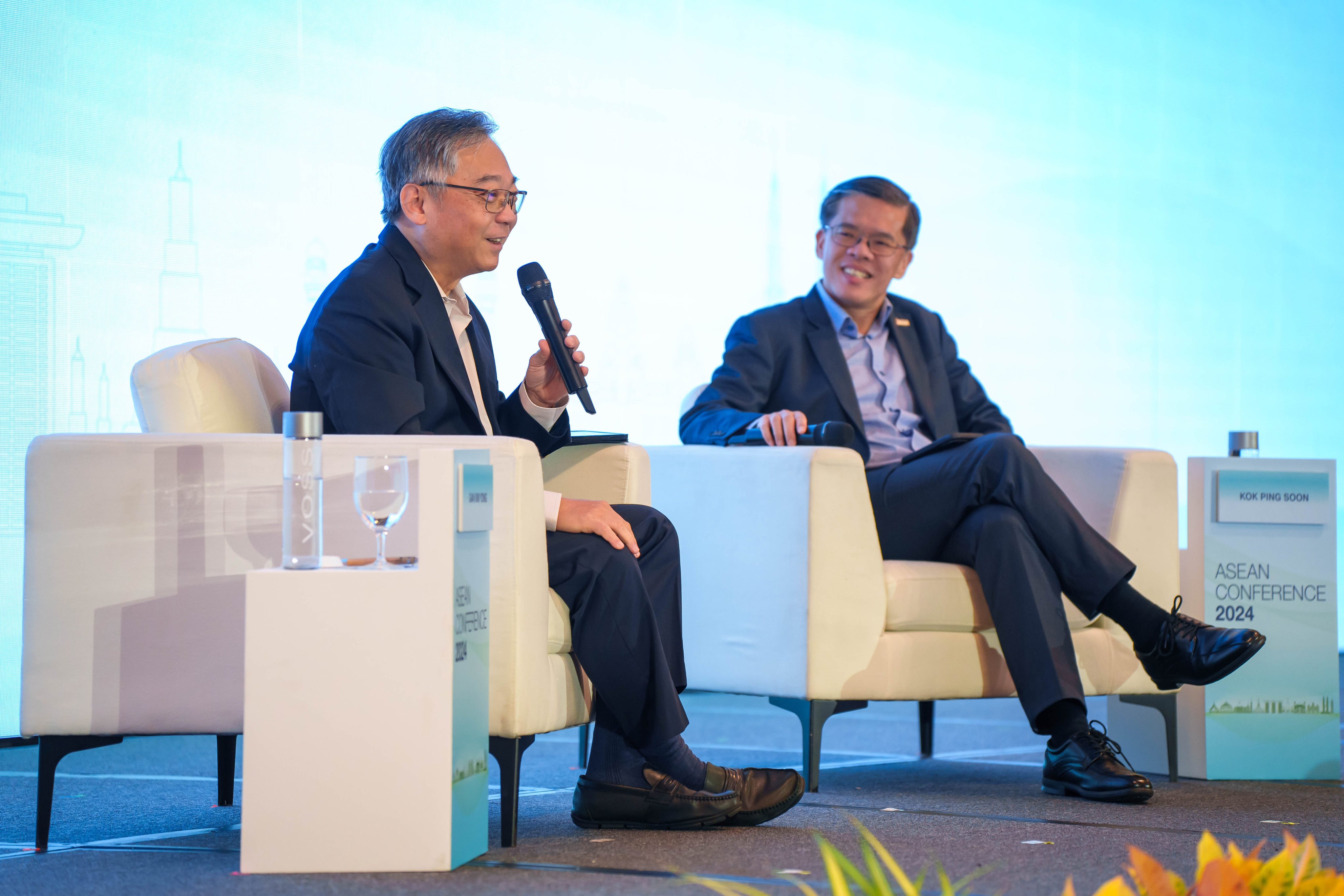 Gan Kim Yong (left), Singapore’s deputy prime minister and minister for trade and industry, opened discussions at the Asean Conference with a ministerial dialogue that highlighted the importance of regional partnerships.