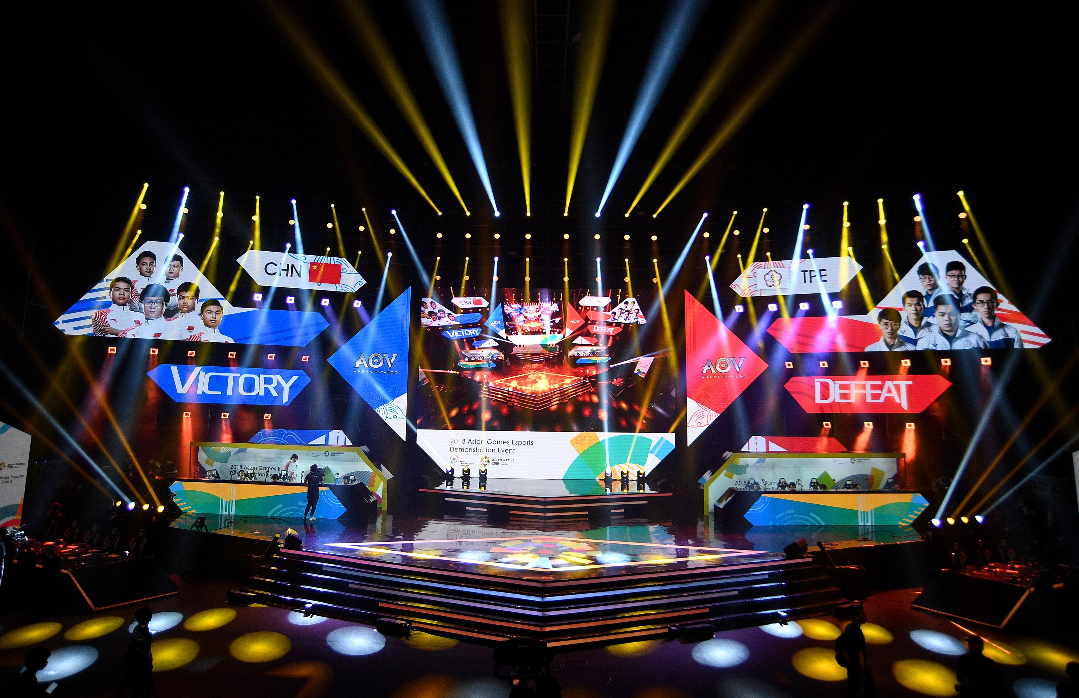 The arena for the esports exhibition at the 18th Asian Games on August 26, 2018. China has been seeking a greater foothold in the global esports industry in recent years. Photo: INASGOC via AP