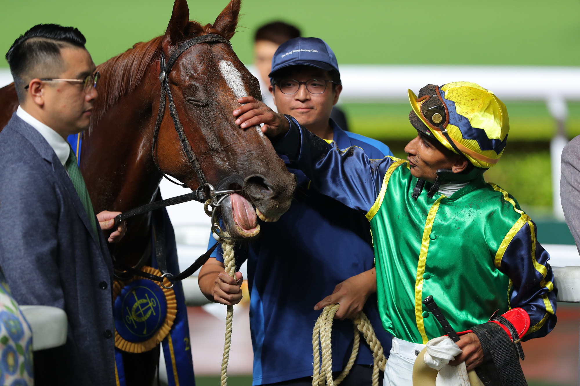 Pierre Ng and Karis Teetan with Mugen after the Premier Cup.