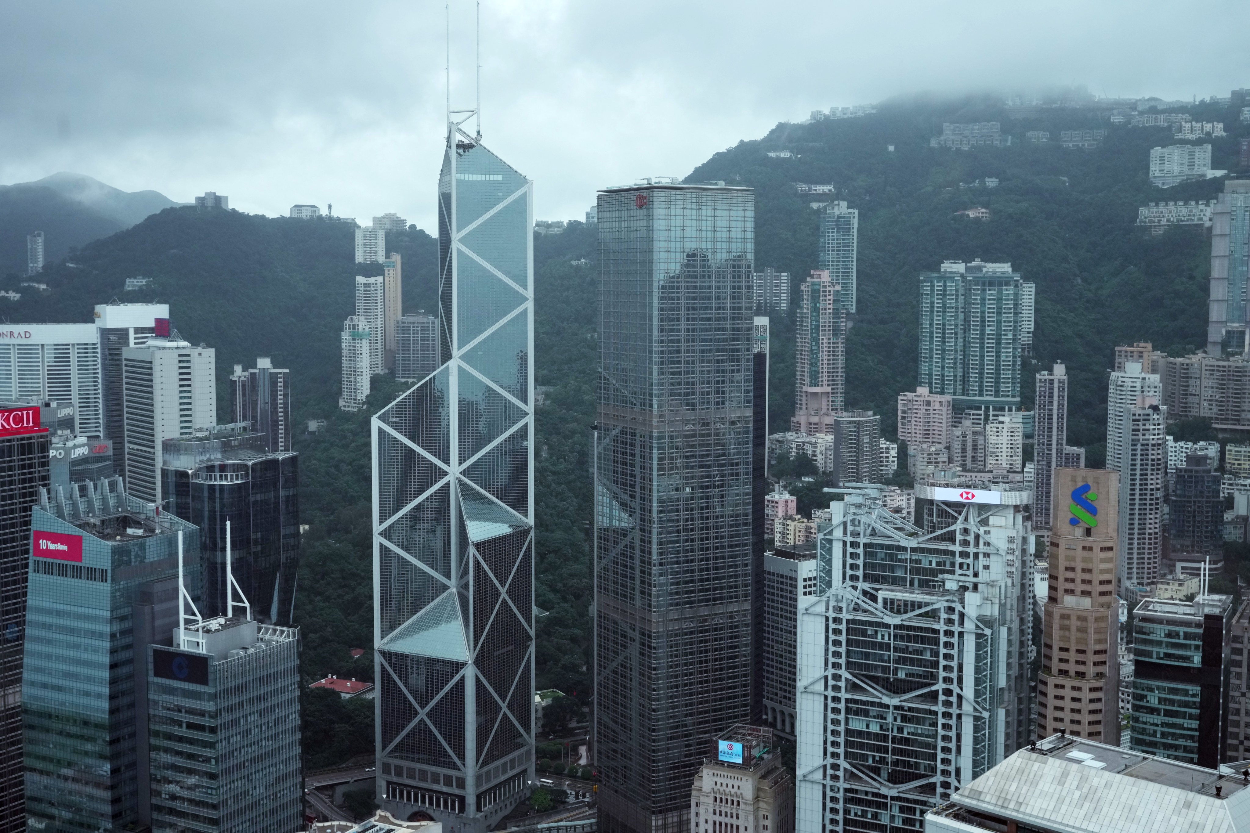 General view of Hong Kong from HKMA headquarters at IFC, Central.    Photo: May Tse