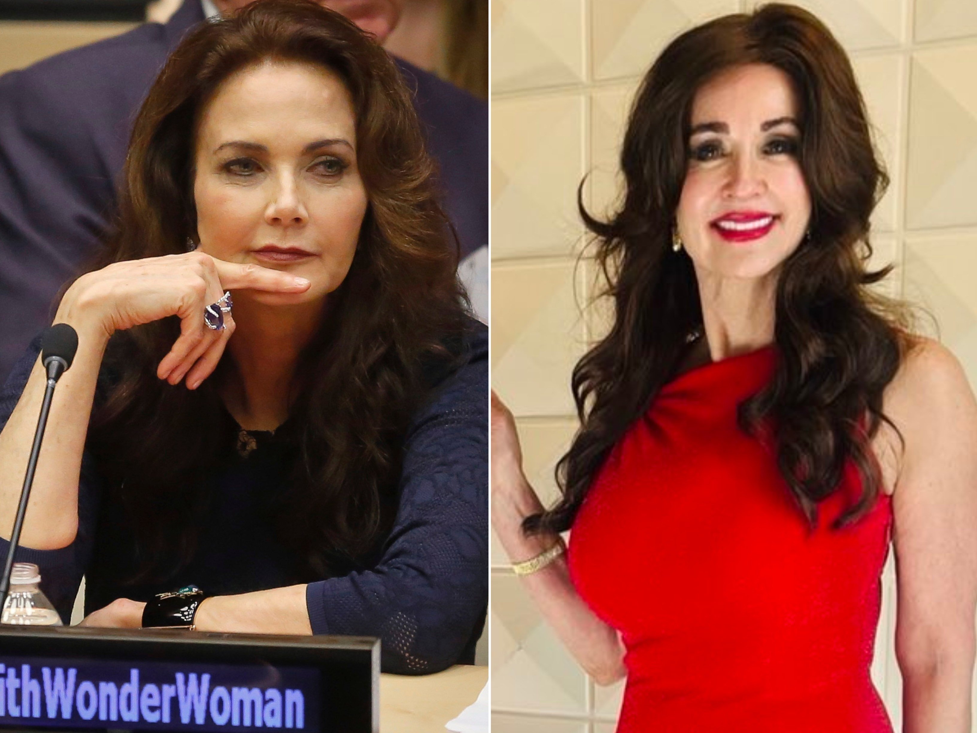 Who is Pamela Carter? The original Wonder Woman Lynda Carter’s anti-abortion, Trump-supporting sister is a candidate for the Arizona House of Representatives. Photos: AP; @pamela.v.carter/Instagram