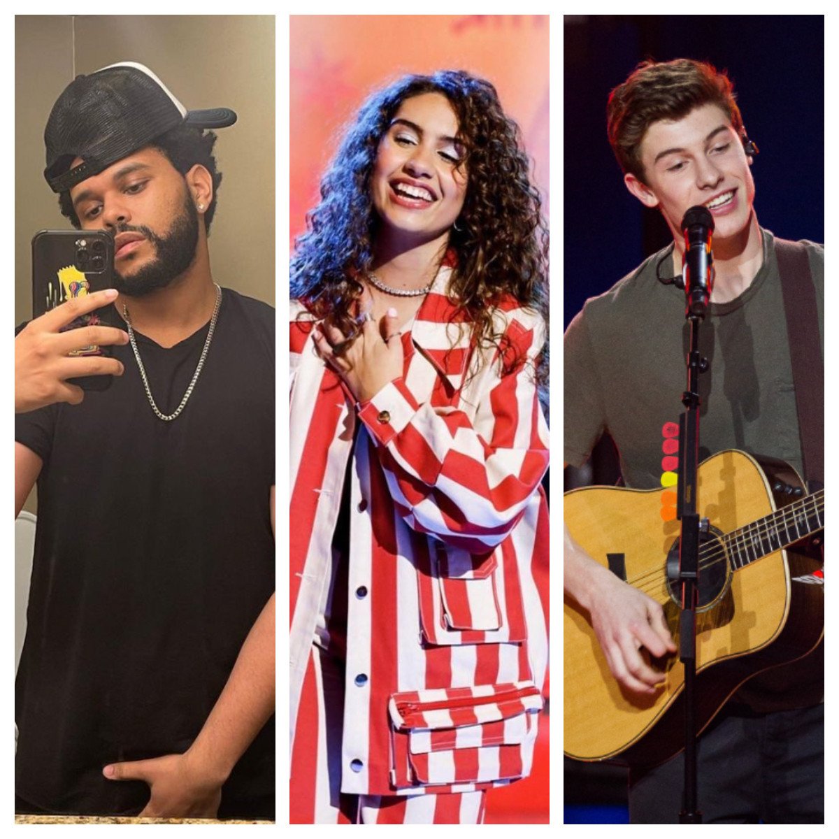 The Weeknd, Alessia Cara and Shawn Mendes all got their start on YouTube. Photos: @theweekend, @alessiaspastpresentfuture/Instagram; Invision/AP