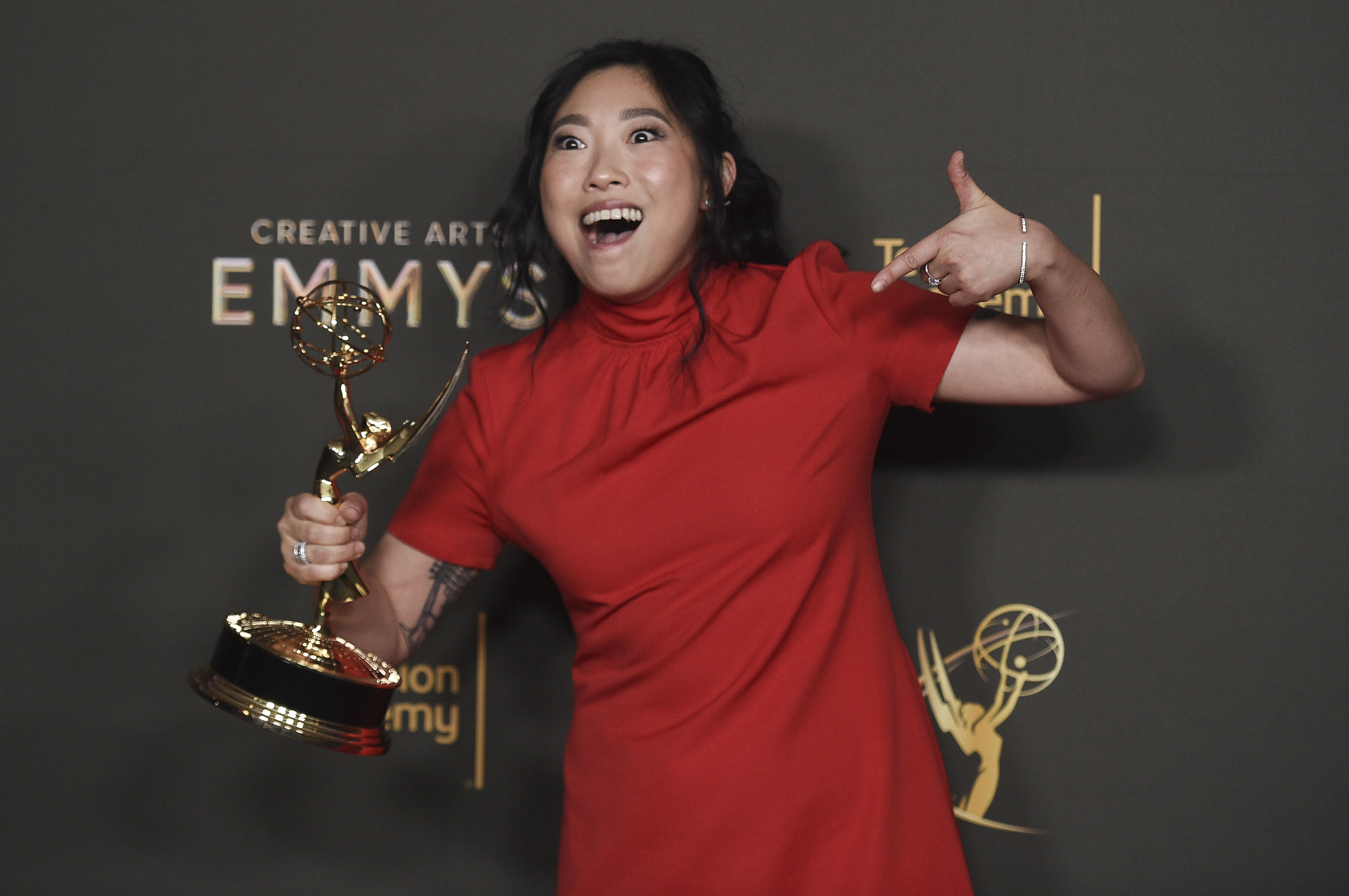 Asian-American actress Awkwafina at the Emmy Awards on September 8. Photo: AP