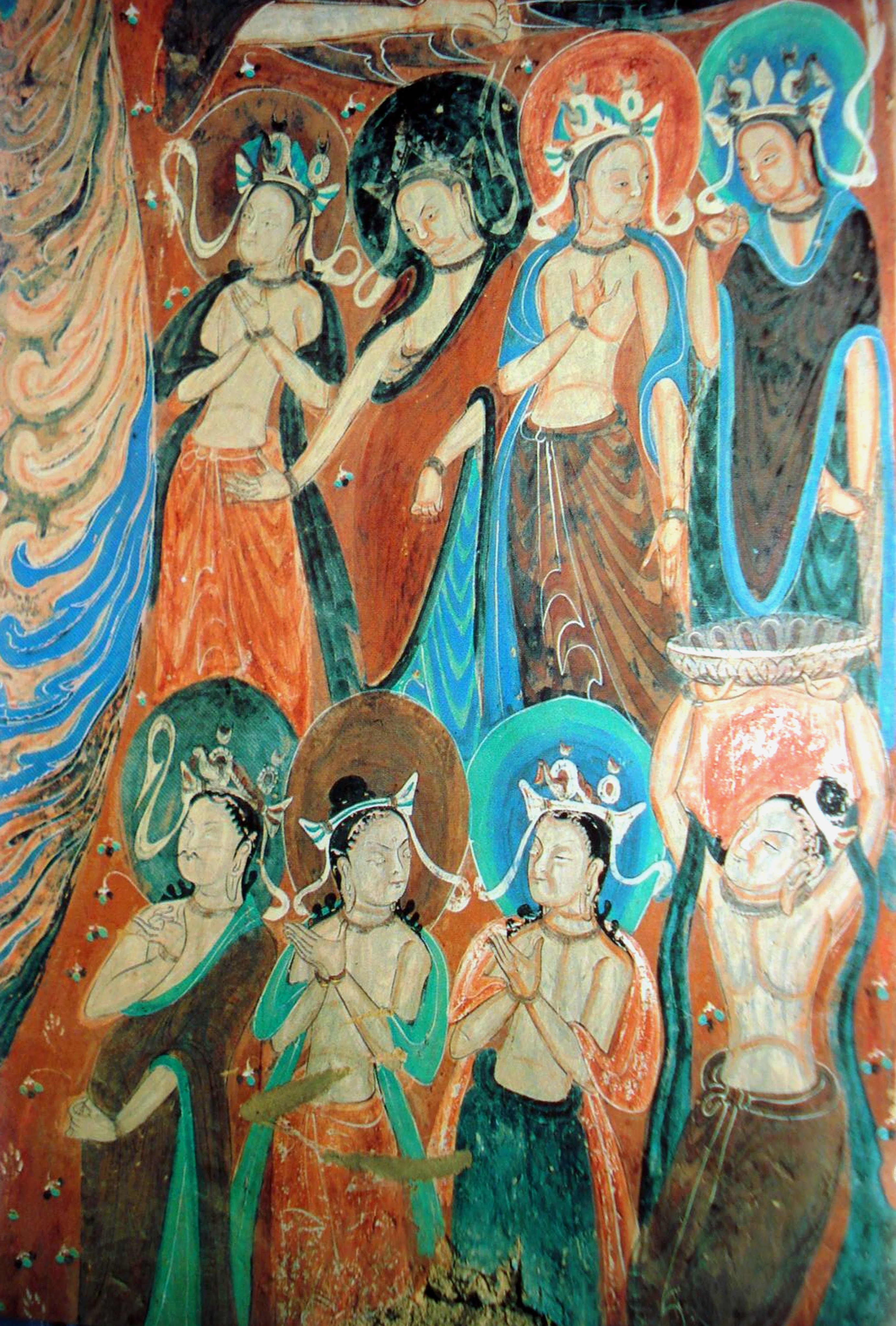 Buddhist art in the Mogao Caves in Dunhuang, in Gansu province, China. Different religions and belief systems have co-existed more or less peacefully throughout Chinese history. Photo: Getty Images