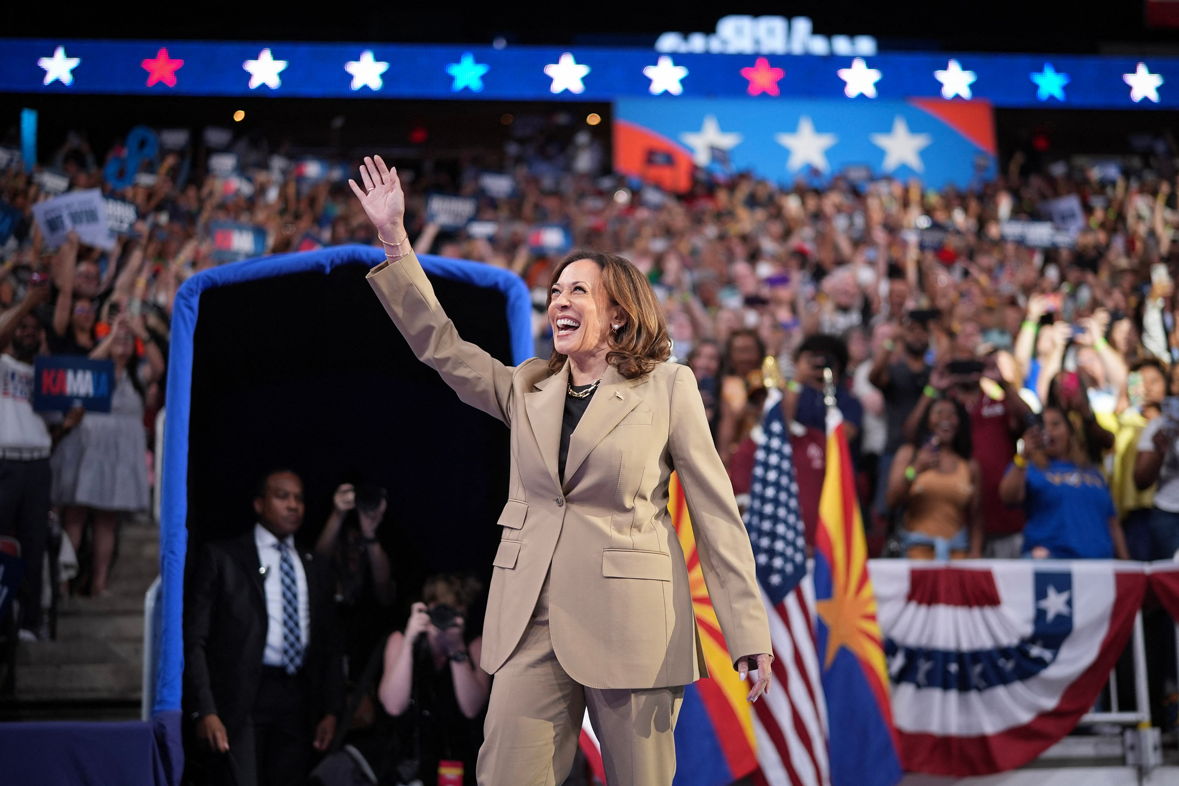 US Vice-President Kamala Harris at a campaign rally at in Glendale, Arizona, in August. File photo: AFP