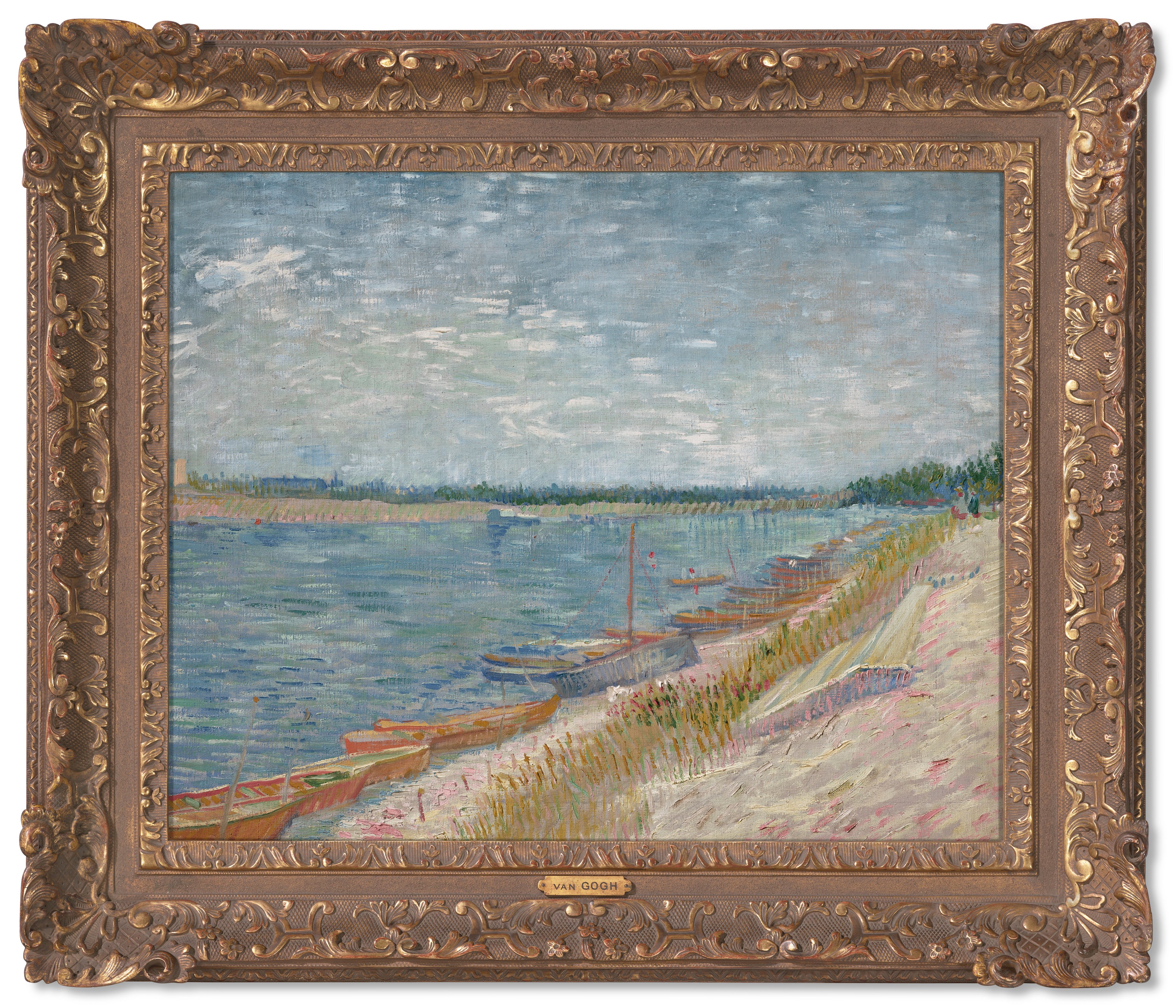 Vincent van Gogh’s Les canots amarrés is going up for auction on Thursday. Photo: Christie’s Asia Pacific