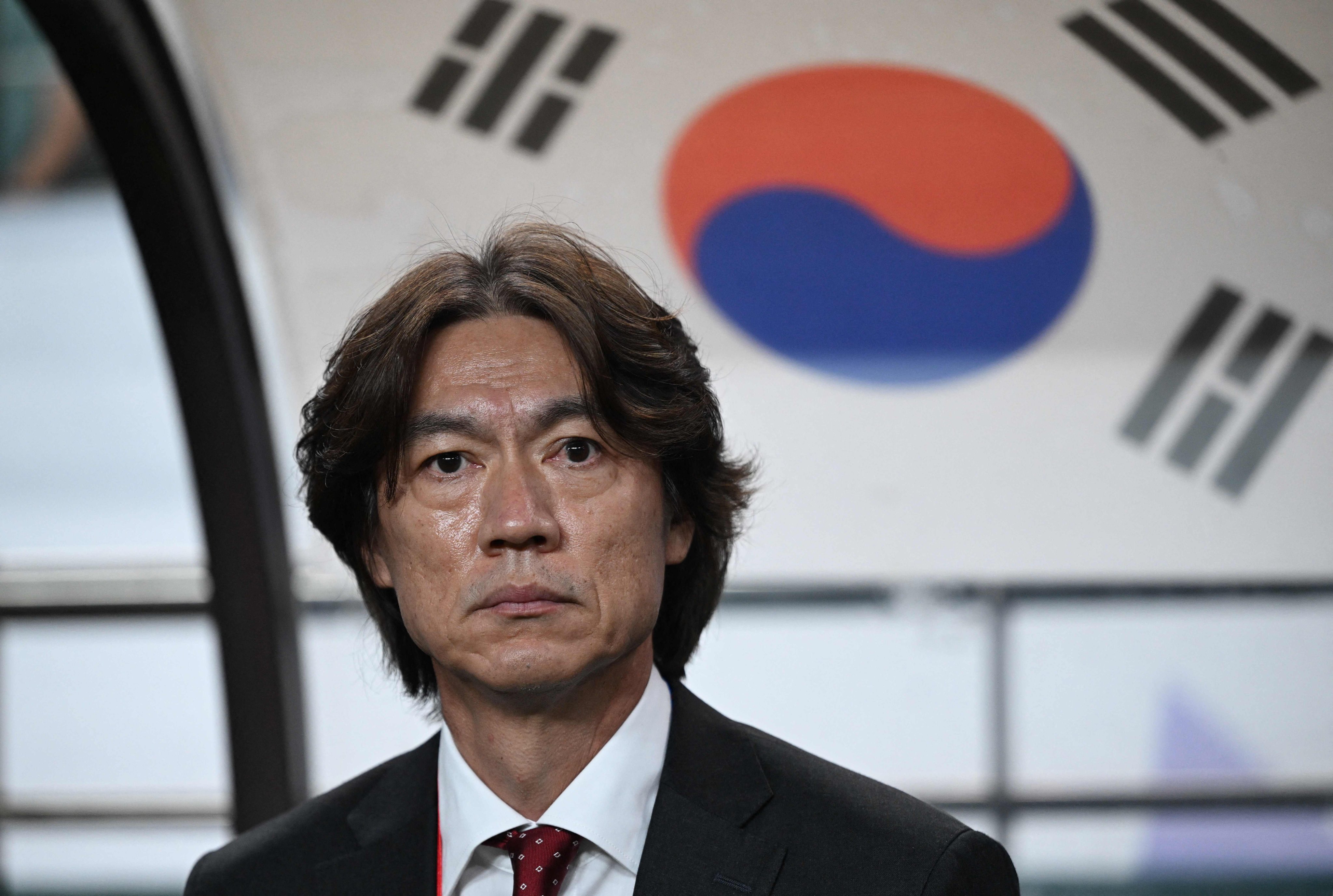 South Korean coach Hong Myung-bo was jeered by fans during the 0-0 draw with Palestine in a World Cup 2026 Asia zone qualifier in Seoul in early September. Photo: AFP