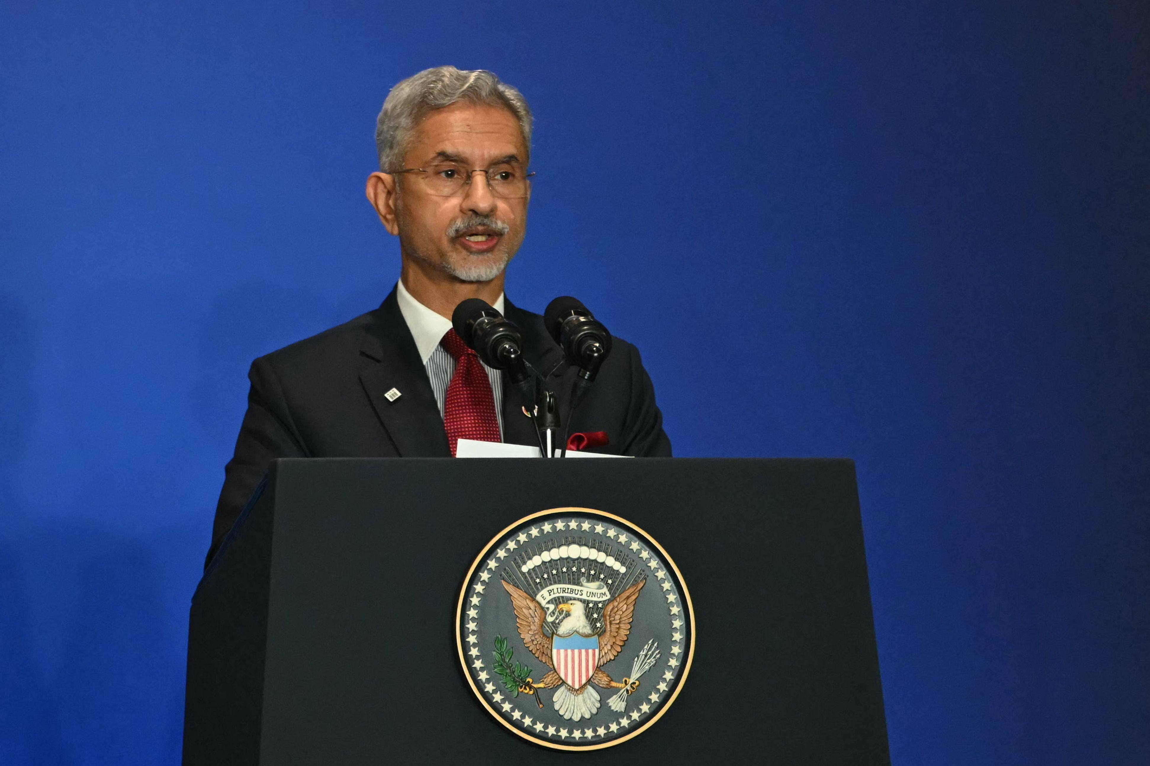 Indian Foreign Minister Subrahmanyam Jaishankar says an issue of de-escalation at the China-India border must be addressed. Photo: AFP