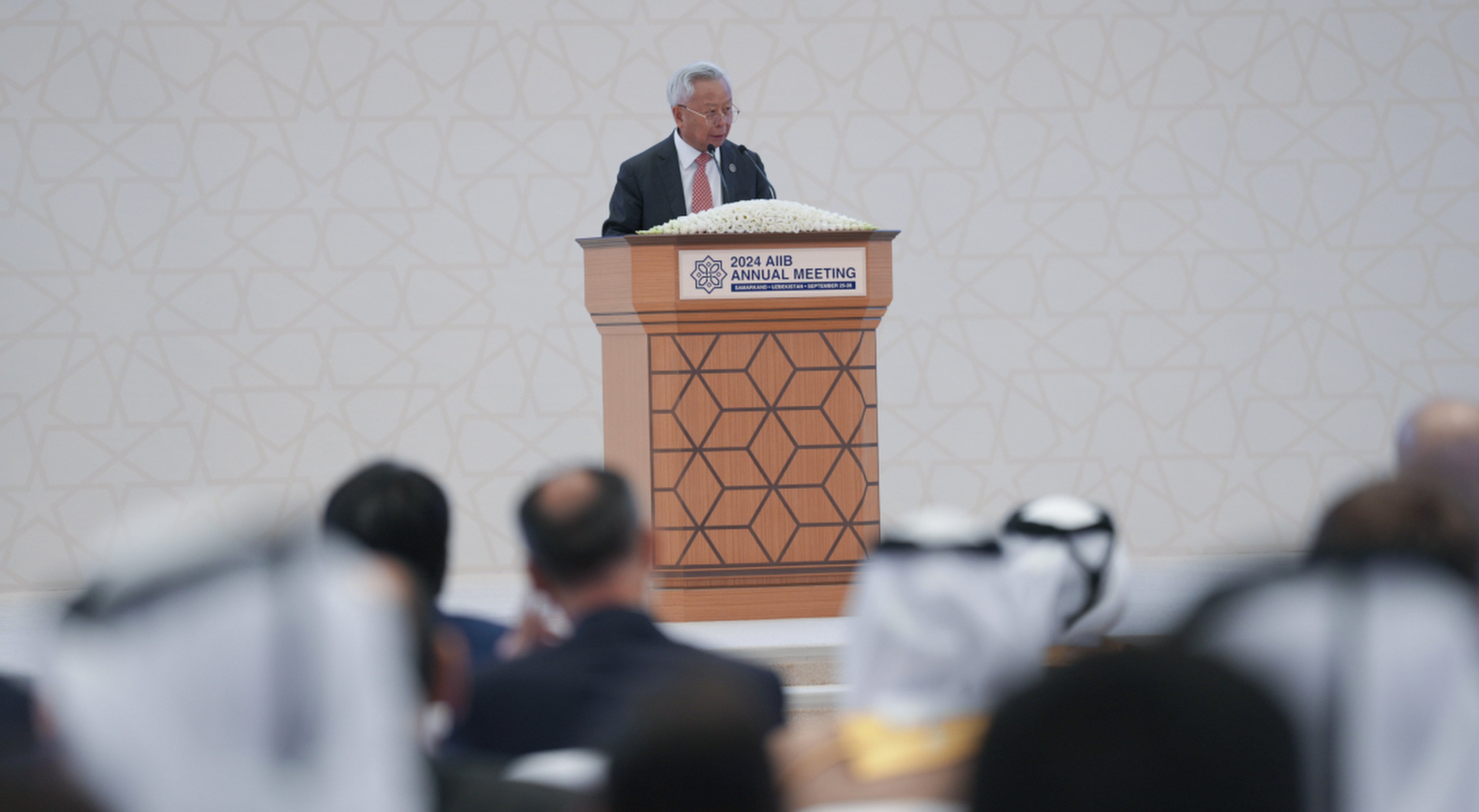 Asian Infrastructure Investment Bank (AIIB) president Jin Liqun during its ninth annual conference in Samarkand, Uzbekistan. Photo: AIIB