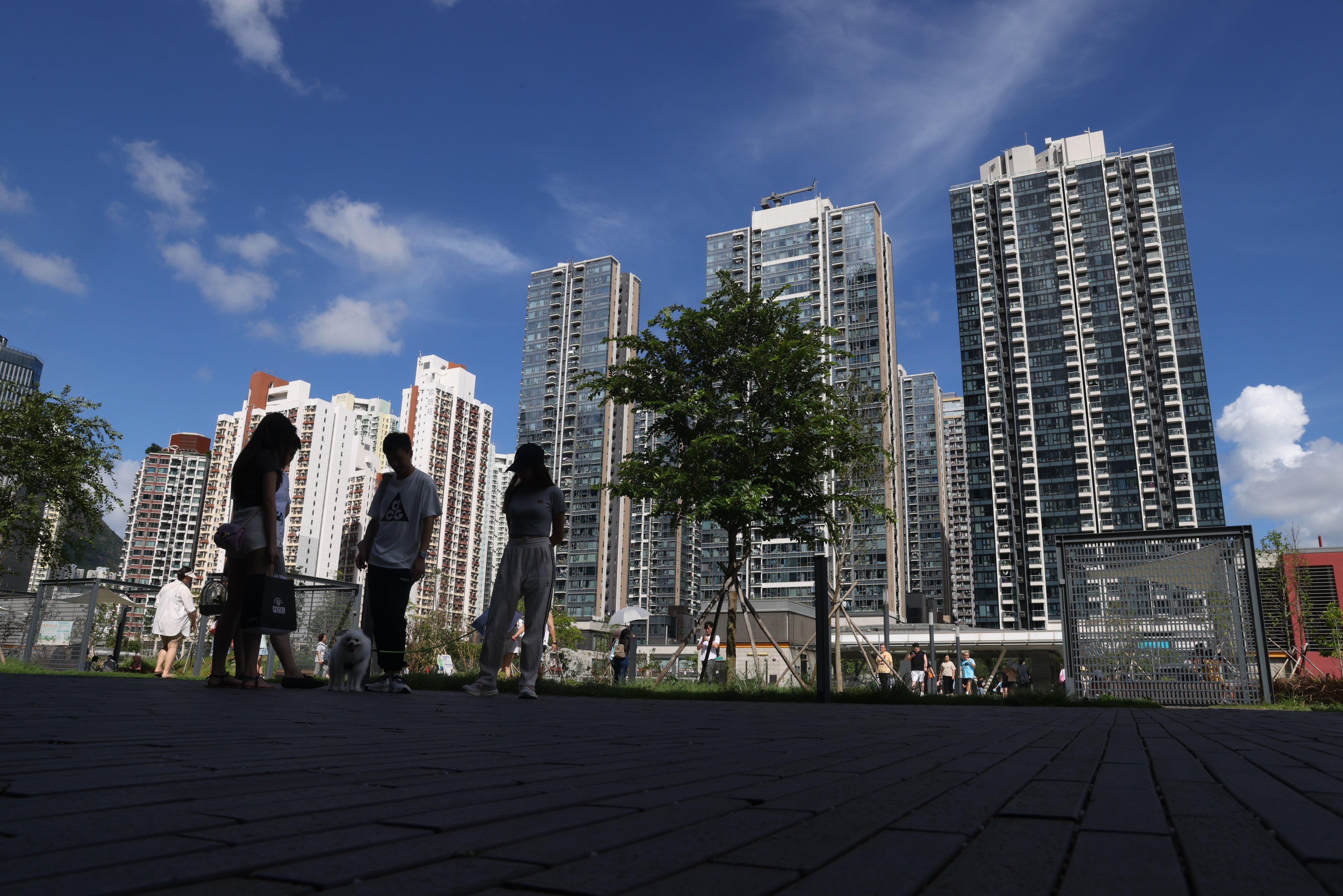 People enjoy a park in Kai Tak near the Oasis Kai Tak residential development on July 7, 2024. Photo: Yik Yeung-man