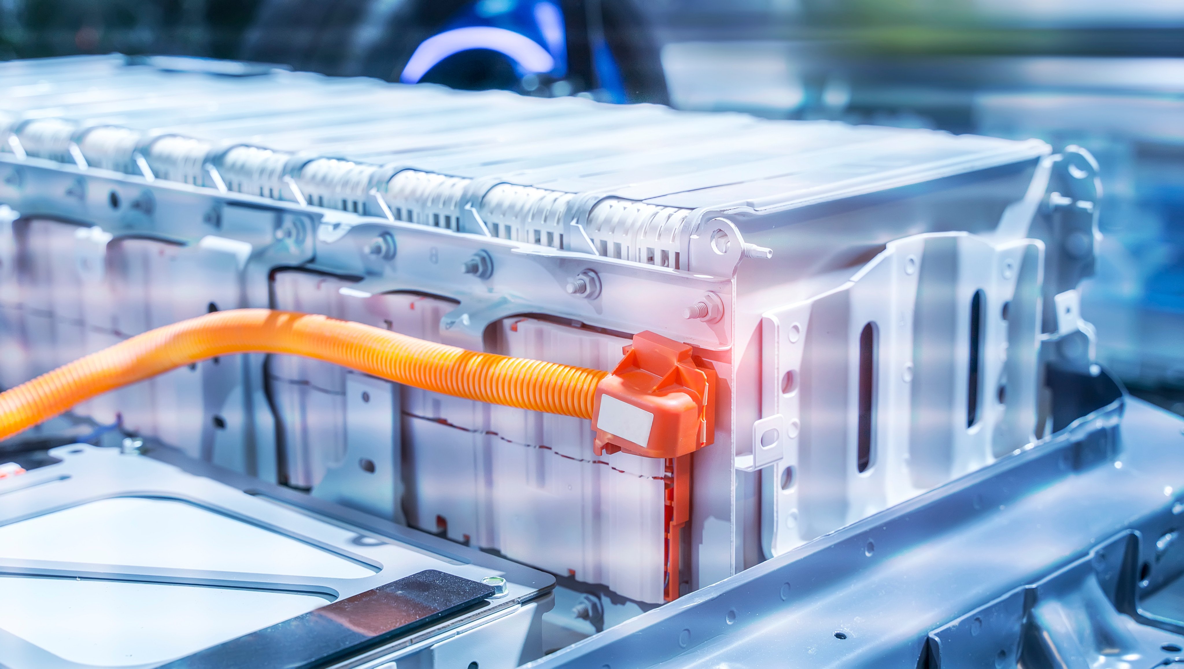 A Chinese team has devised a solar transpiration-powered lithium extraction and storage (STLES) device that extracts and stores lithium from brine using sunlight for use in EV lithium battery packs and power connections, such as that pictured. Photo: Shutterstock