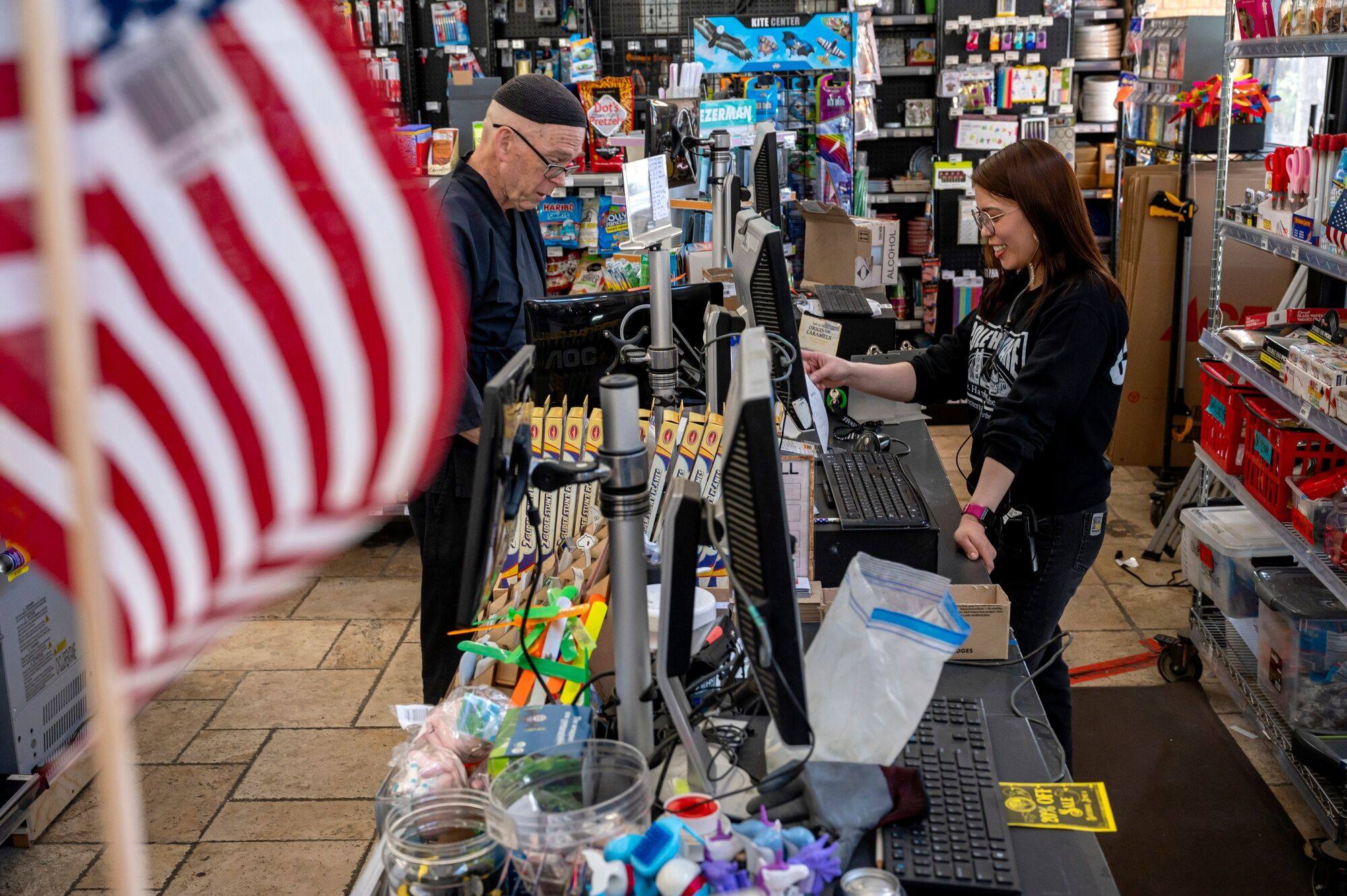 A customer gets served at a hardware store in San Francisco, California. Voters’ inflationary concerns are widely anticipated to play a role in determining who wins the US presidential election in November. Photo: Bloomberg