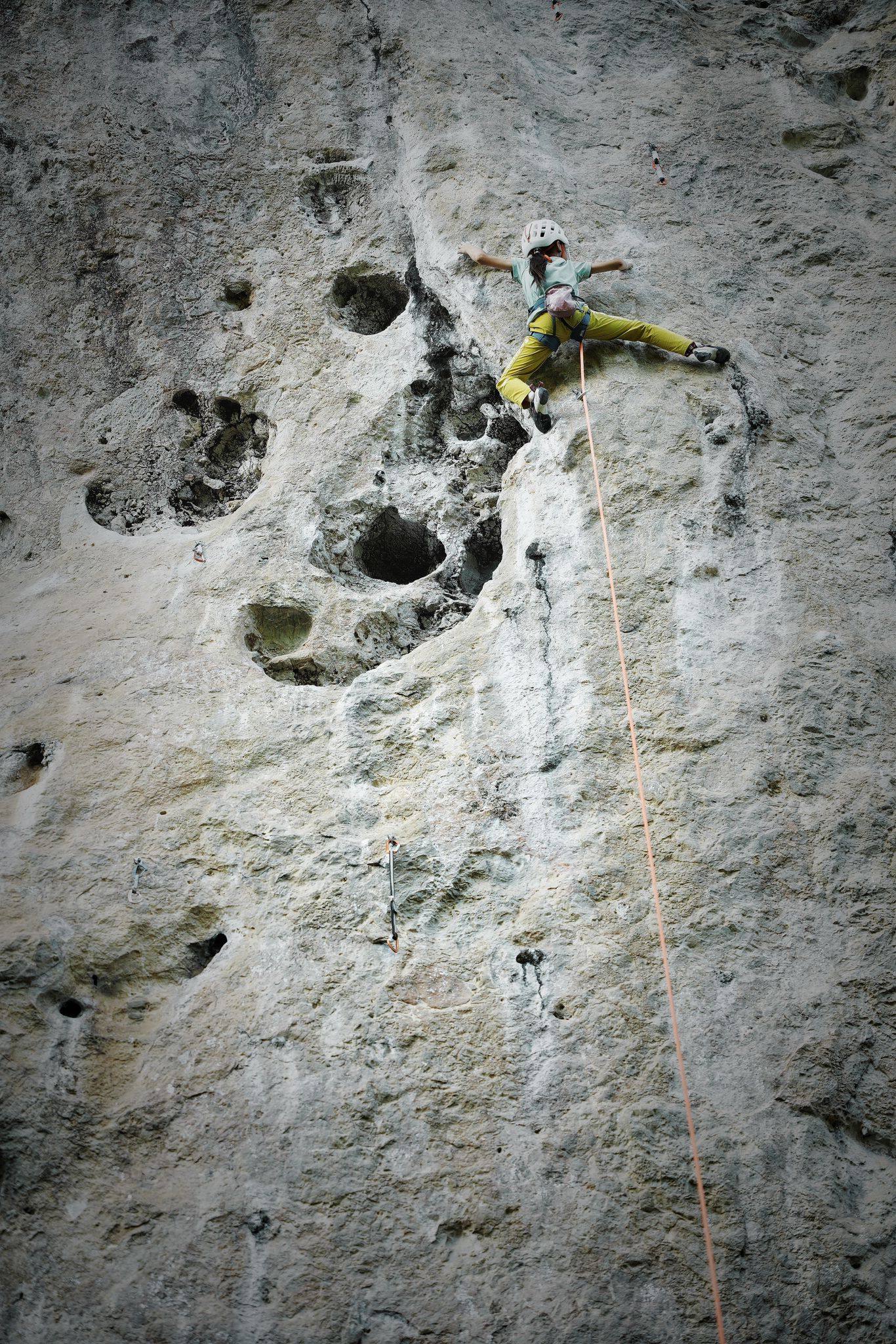 Hong Kong’s Veronica Chik has already reached an elite climbing level and is still only 9 years old. Photo: Vivian Wan 