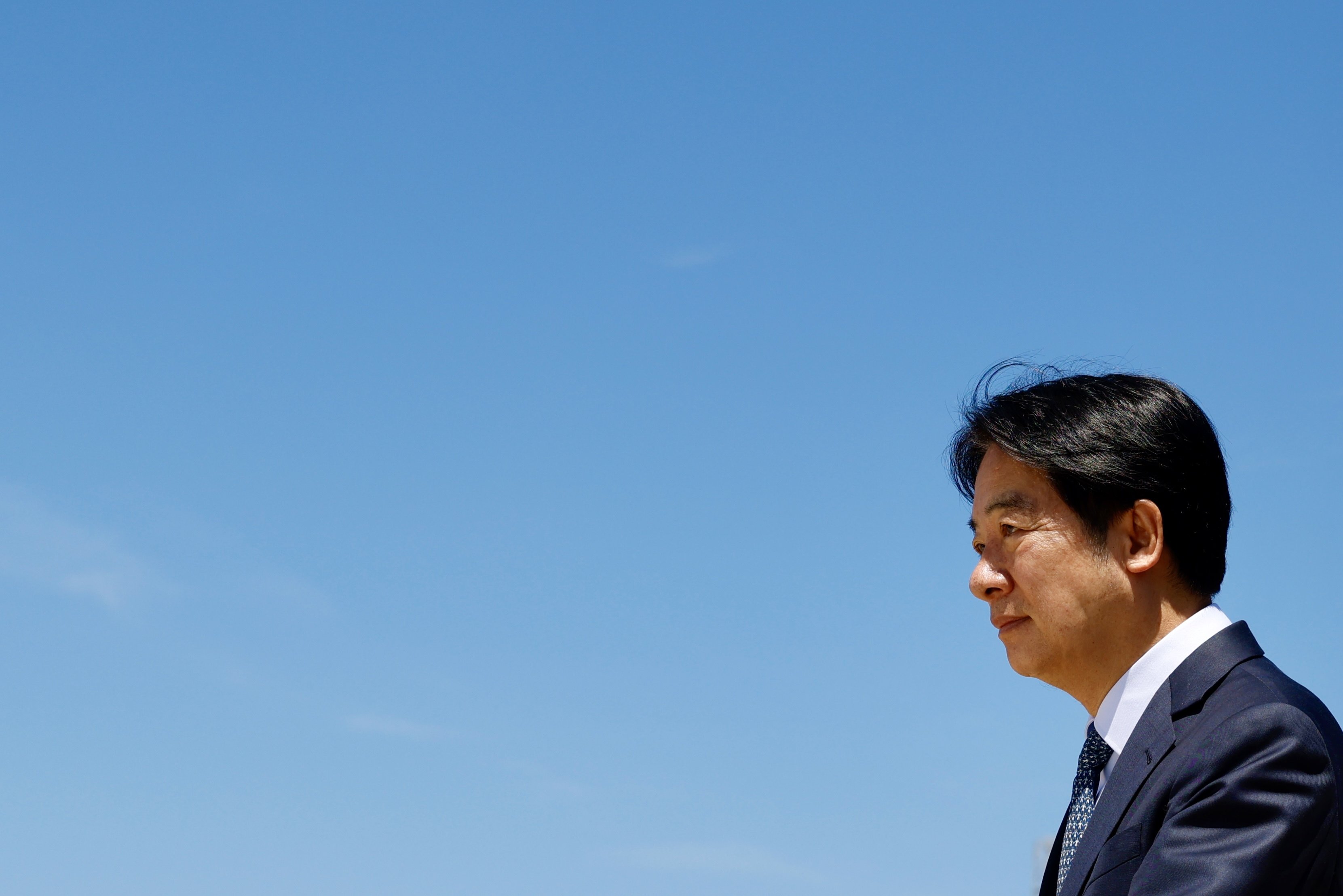 Taiwan’s leader William Lai walks inside a naval base in Penghu County, Taiwan, September 6, 2024. Photo: EPA-EFE