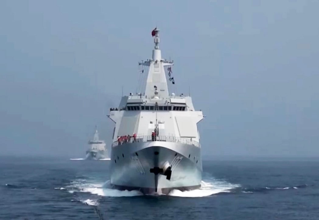 PLA Navy destroyers take part in combat drills in the South China Sea in June. According to the think tank SCSPI, frictions with foreign forces mainly develop when they approach the Chinese mainland or its territorial waters and airspace. Photo: CCTV 