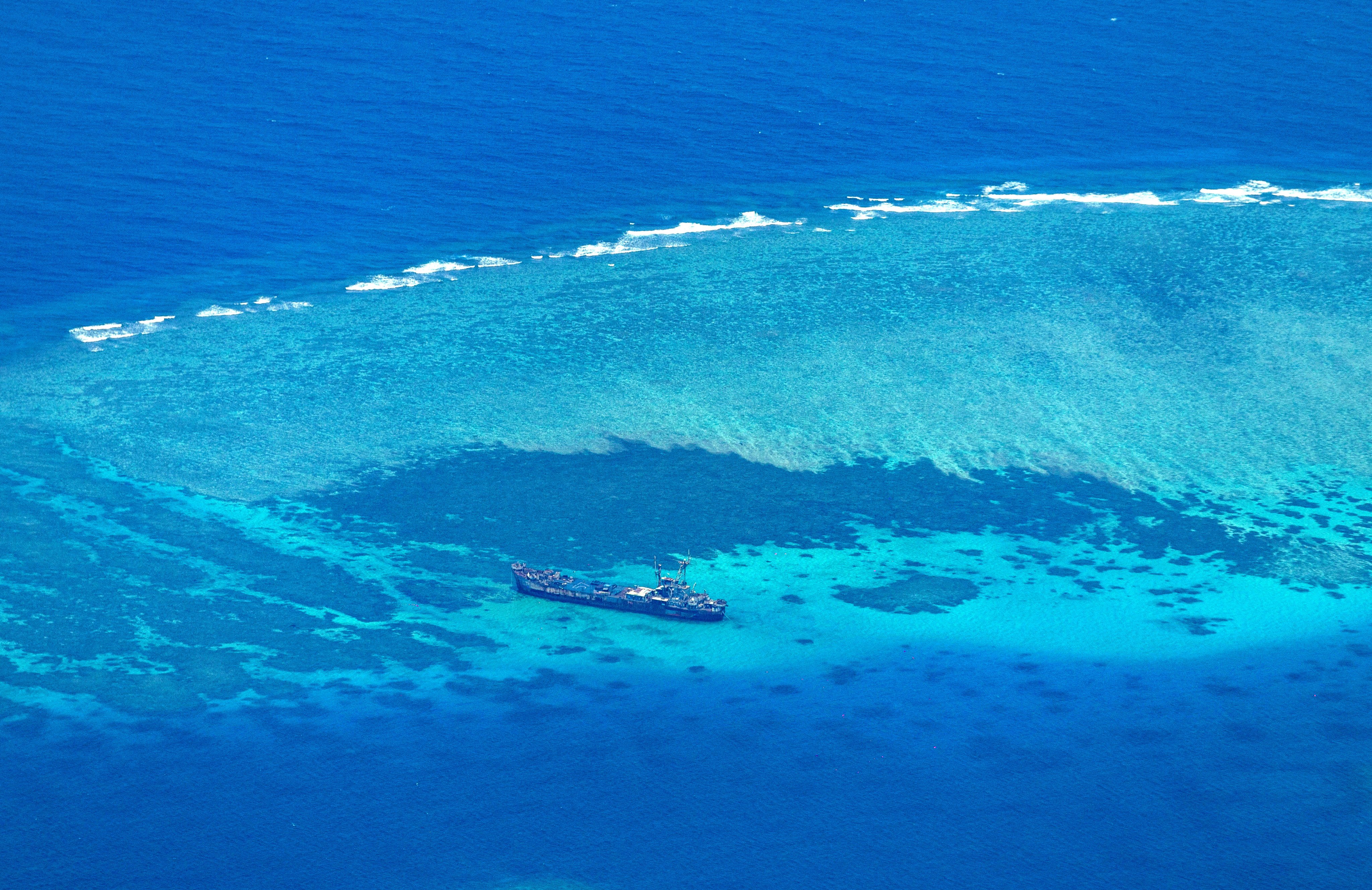 The BRP Sierra Madre is a dilapidated World War II-era ship that the Philippines deliberately grounded on the Second Thomas Shoal in 1999. Photo: Reuters