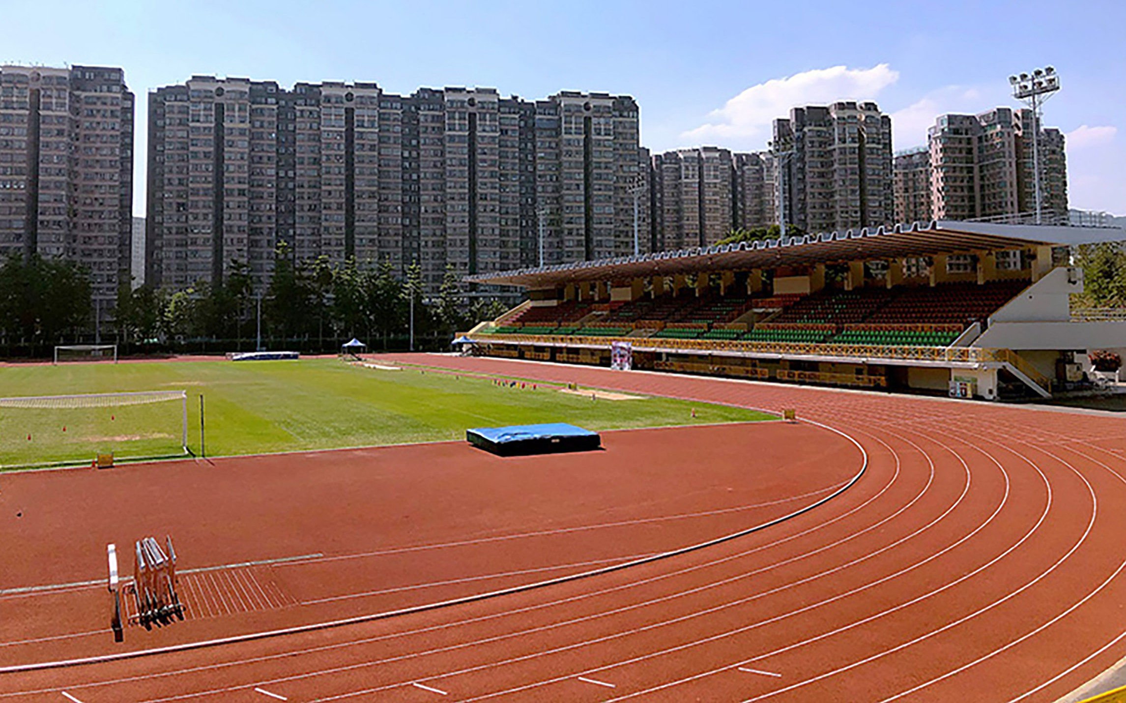 The incident took place at around 2pm on Wednesday during the sports day for a secondary school at the Tai Po Sports Ground. Photo: Handout