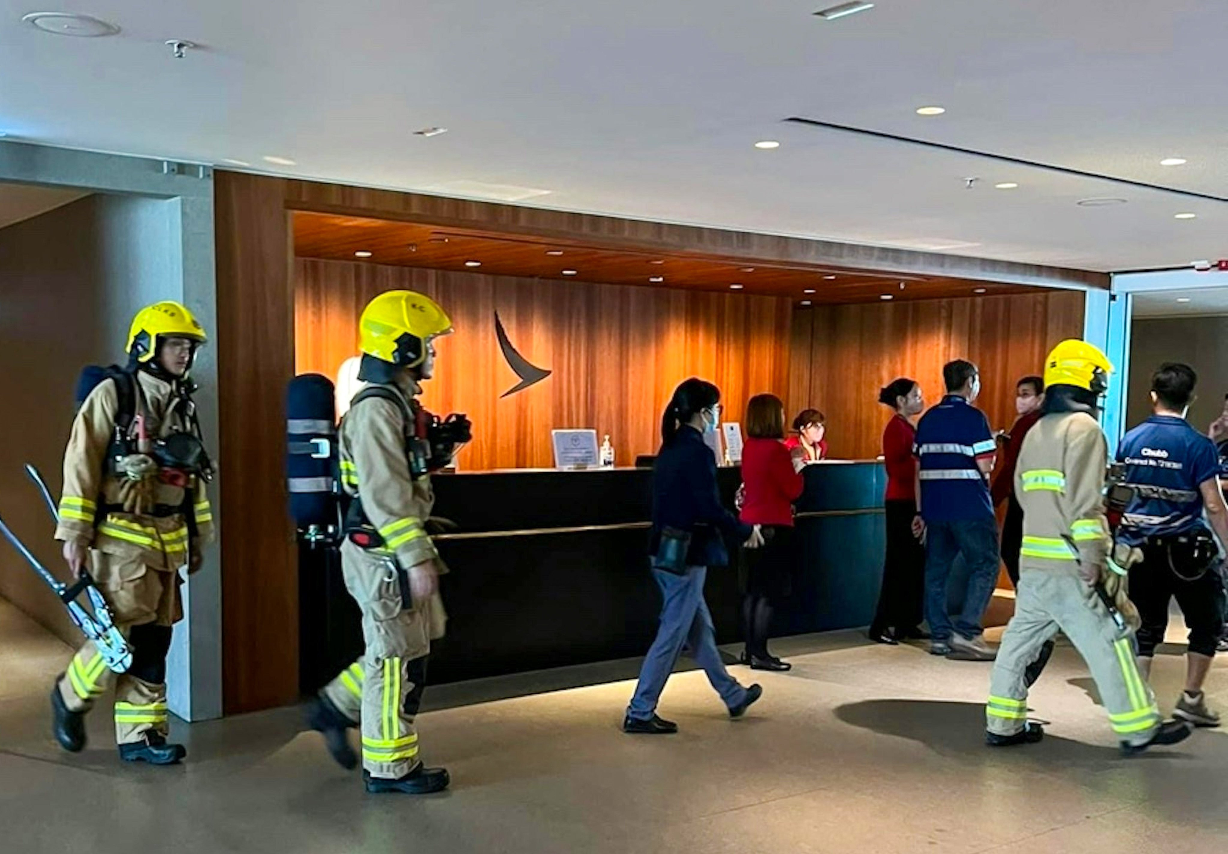 The carrier’s lounge has been closed after guests and staff were evacuated. Photo: Facebook/Hong Kong Airport Live Discussion Forum