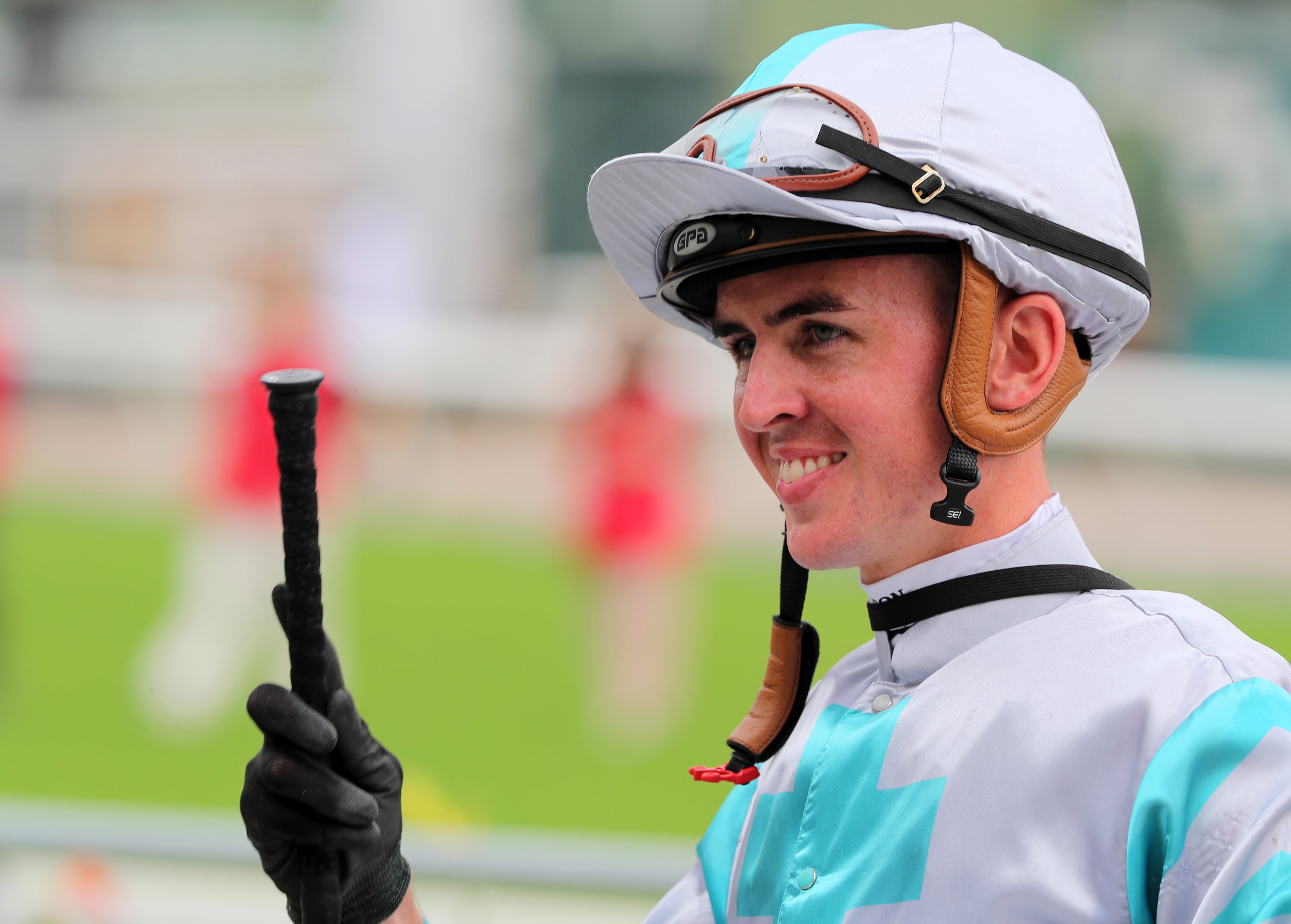 Ben Thompson enjoys his win aboard Daily Trophy at Sha Tin on Saturday. Photos: Kenneth Chan