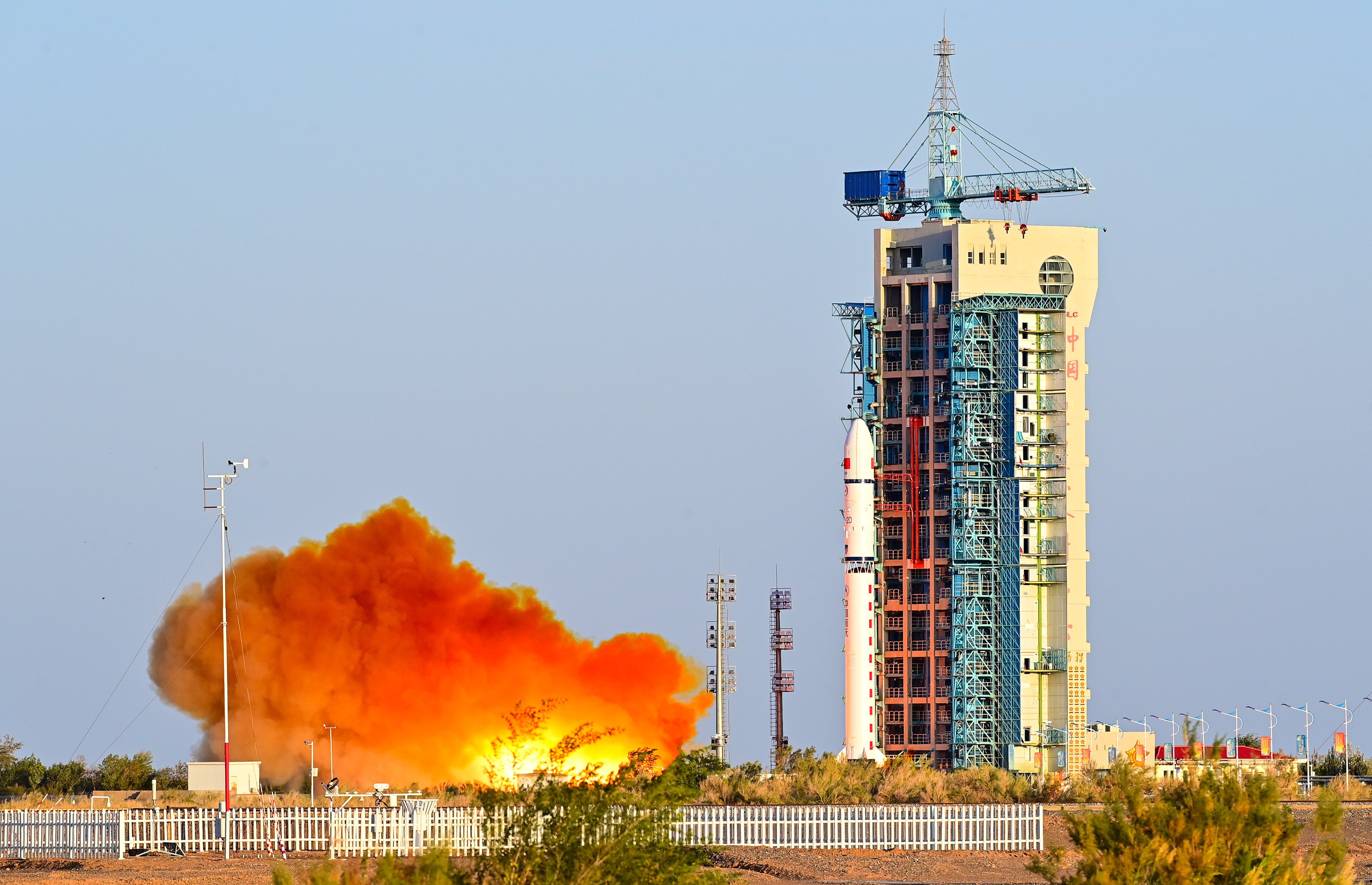 A Long March 2D rocket carrying China’s first reusable satellite, the Shijian-19, blasts off from the Jiuquan Satellite Launch Centre on Friday. Photo: Xinhua