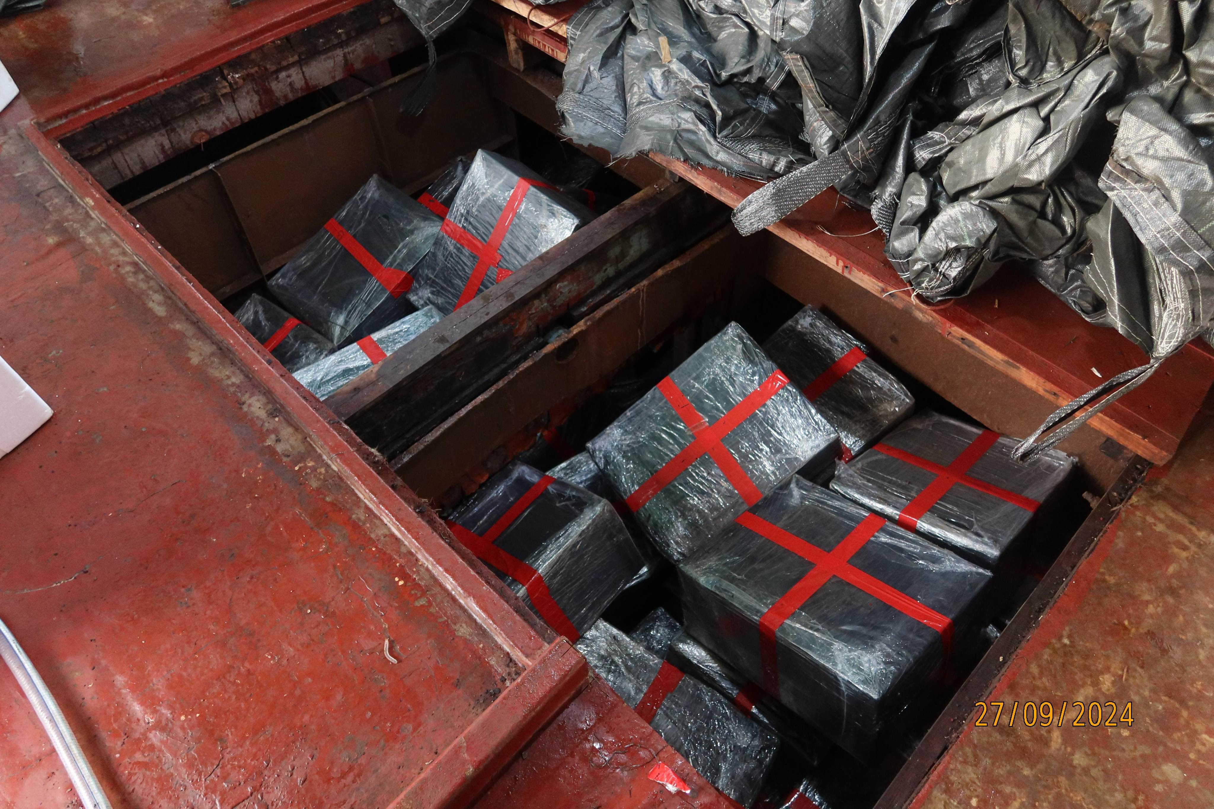 Customs officers found the cigarettes in compartments in the fishing boat. Photo: iSD