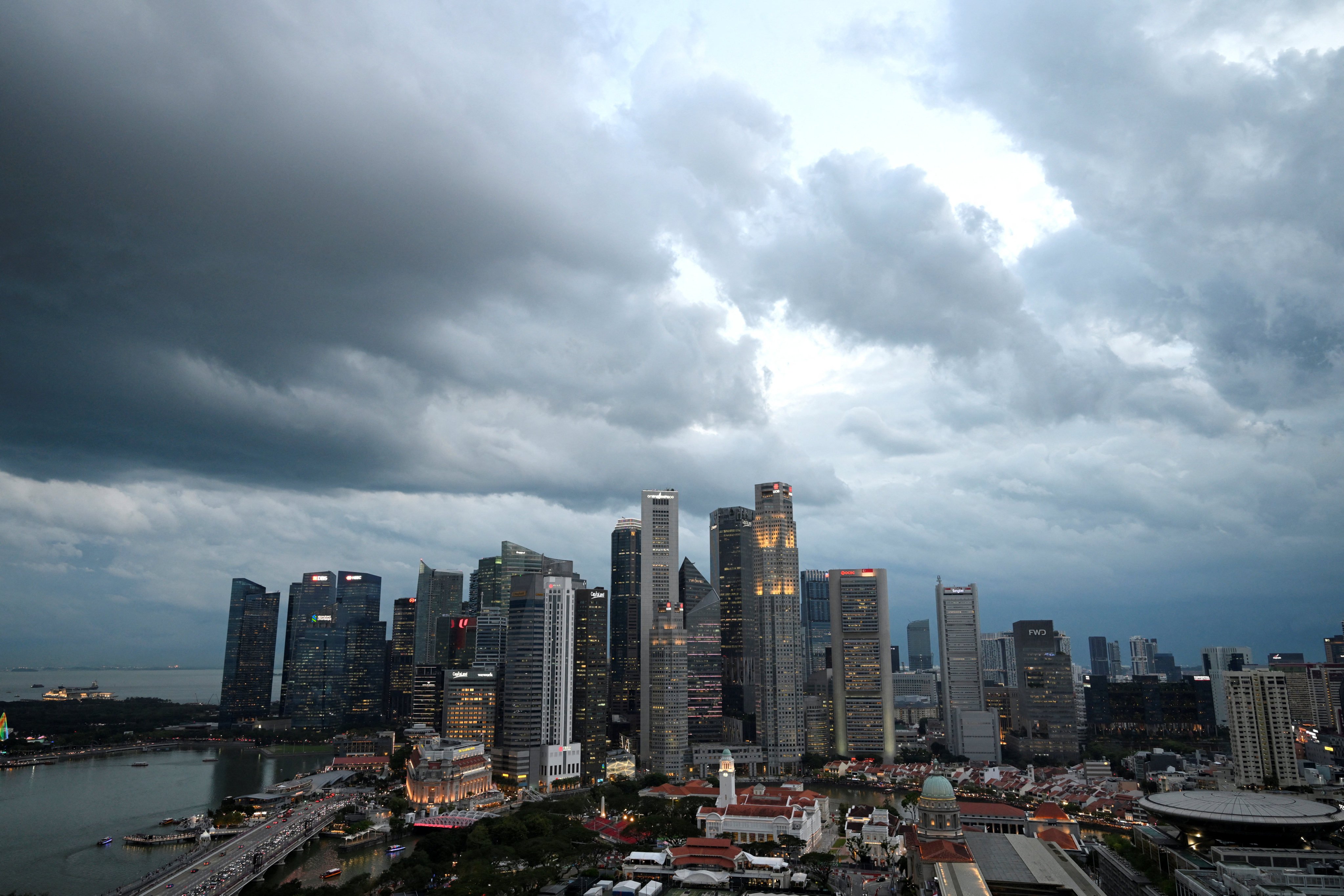 Singapore’s skyline. A Chinese national was jailed for overstaying in the city state for more than 18 years. Photo: Reuters