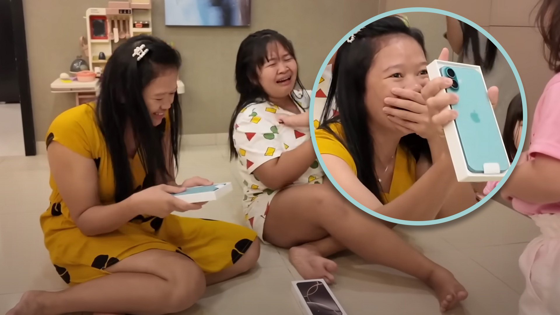 A Malaysian couple have won online plaudits for gifting their domestic workers iPhones for years of dedicated service. Photo: SCMP composite/YouTube