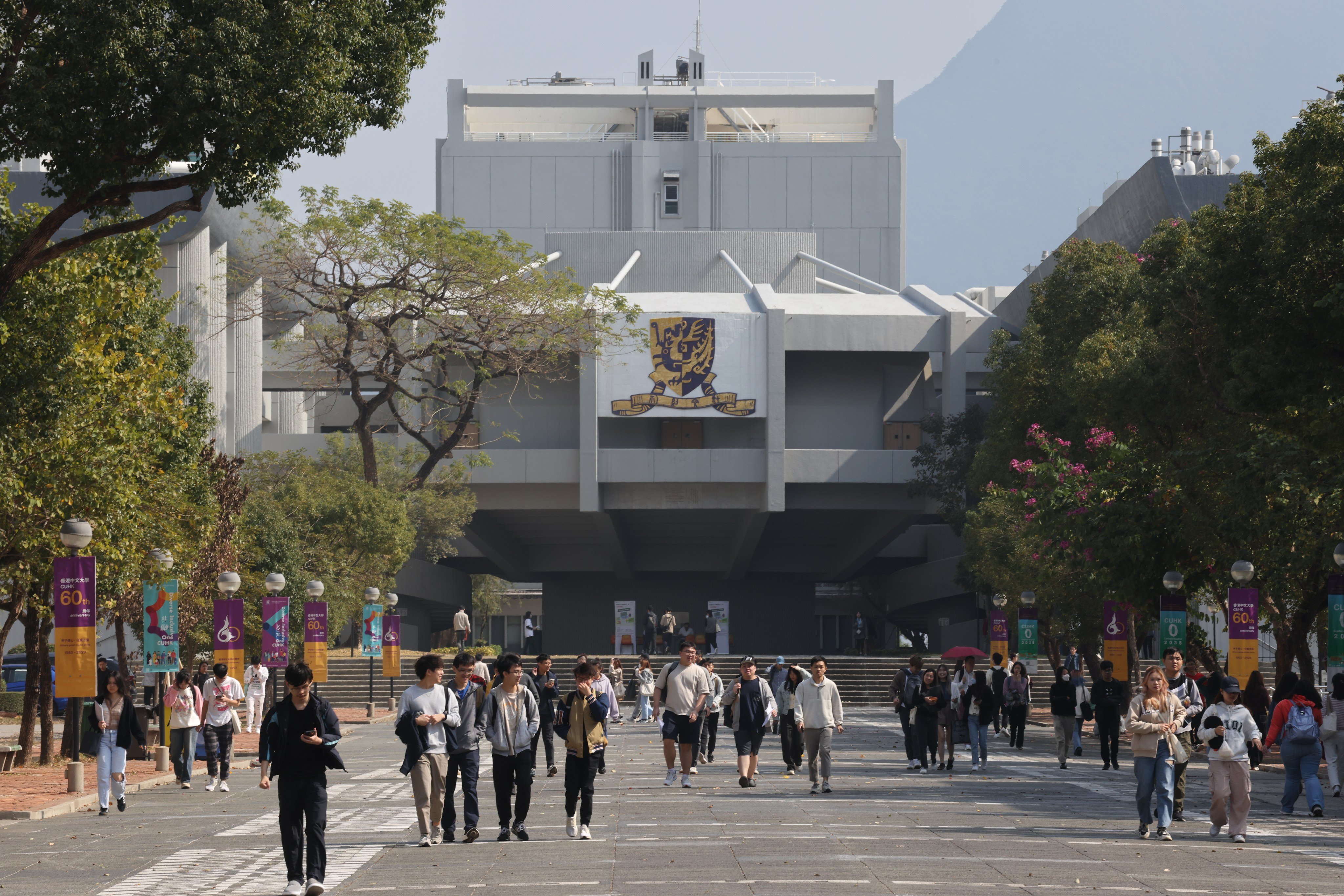 People walk through the Chinese University of Hong Kong campus in Sha Tin on January 8. Photo: Yik Yeung-man