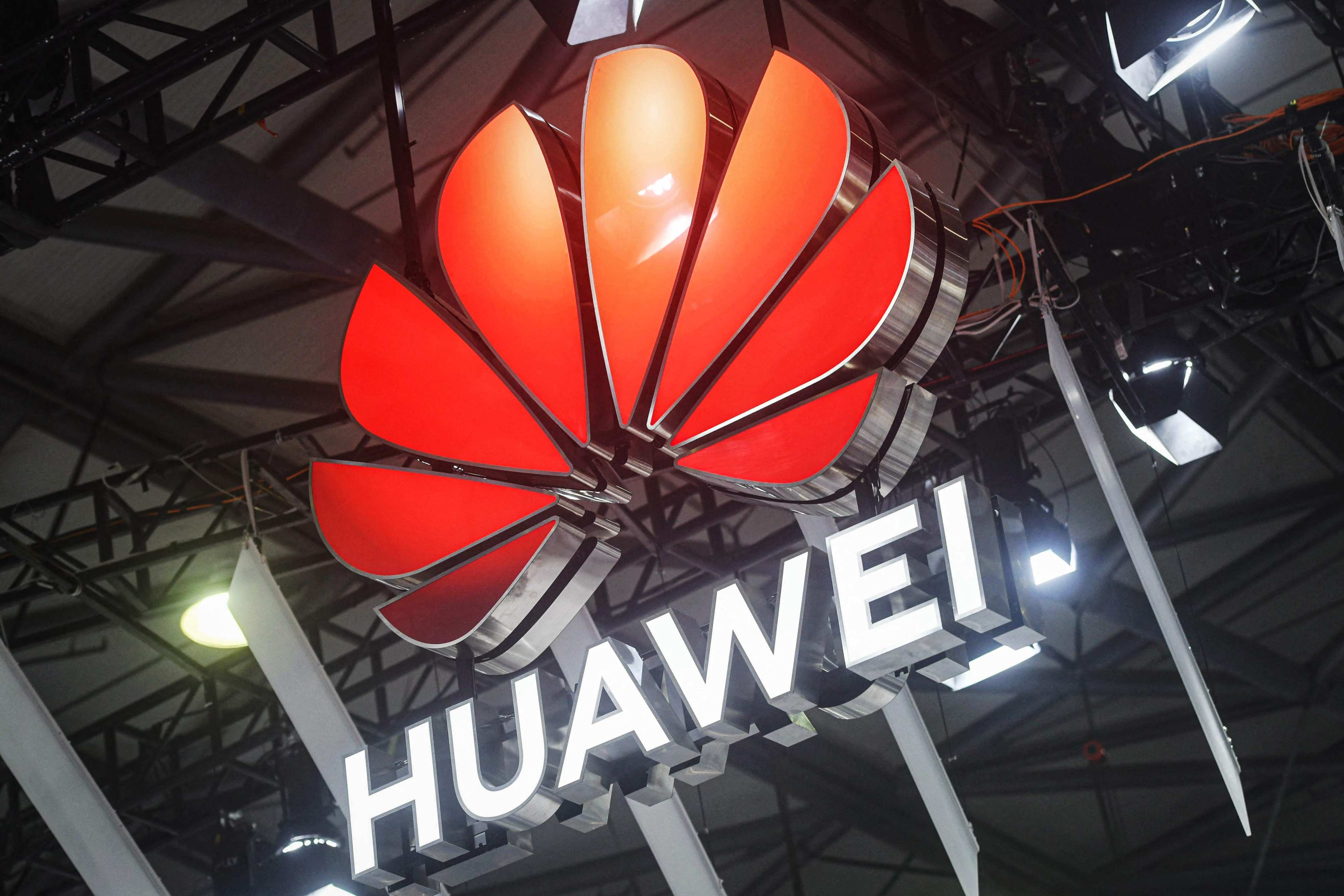 A Huawei logo is seen at the Mobile World Congress in Shanghai in June 2024. Photo: AFP