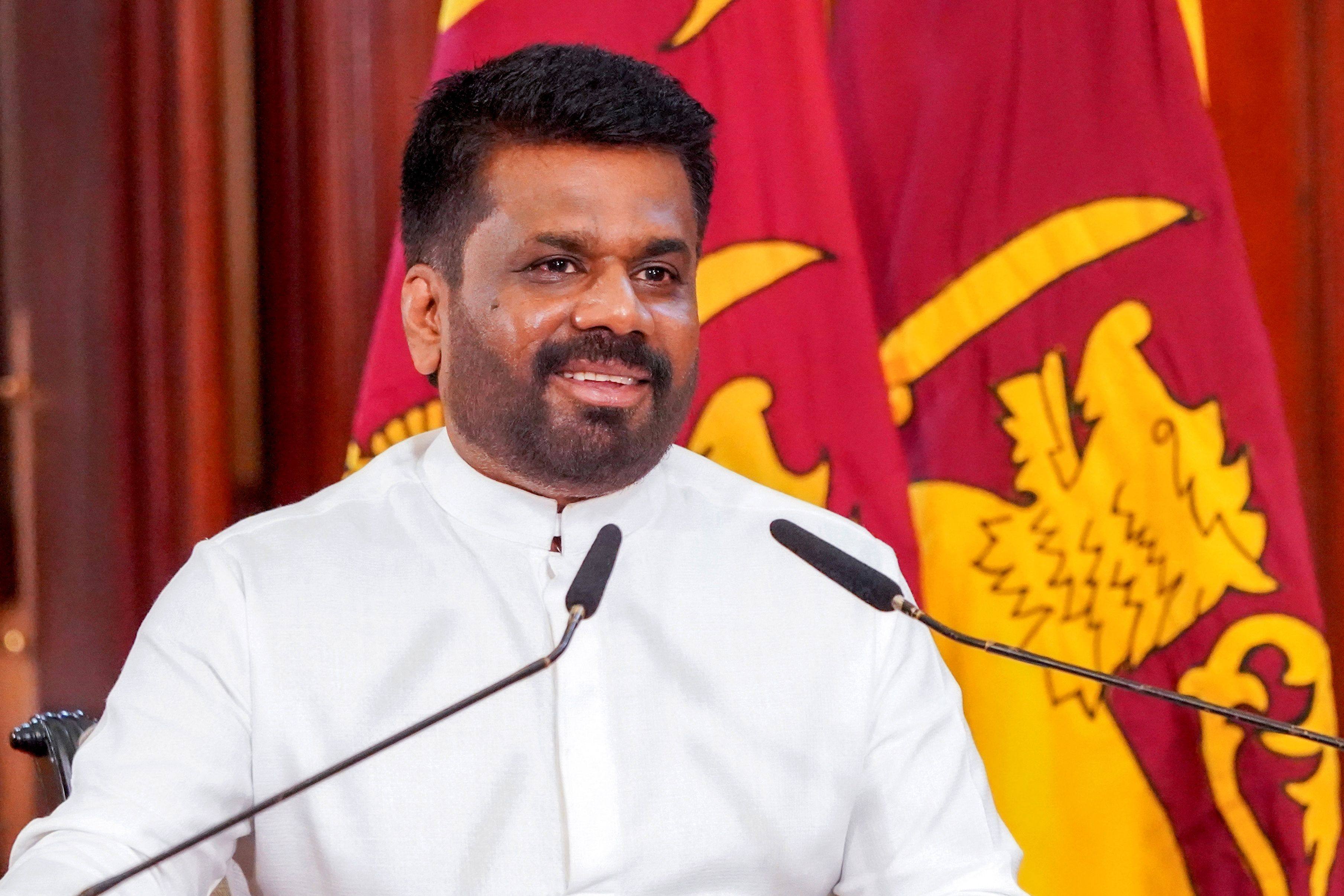 Sri Lanka’s newly elected President Anura Kumara Dissanayake addresses the nation on September 25. Photo: Sri Lanka’s President Office/AFP