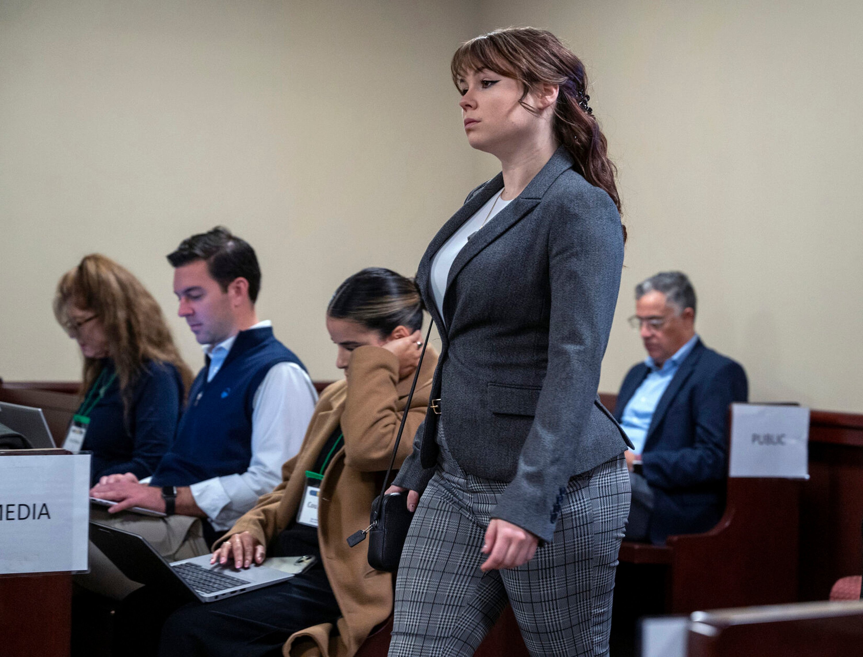 Hannah Gutierrez at her manslaughter trial in Santa Fe, New Mexico. File photo: Albuquerque Journal via TNS