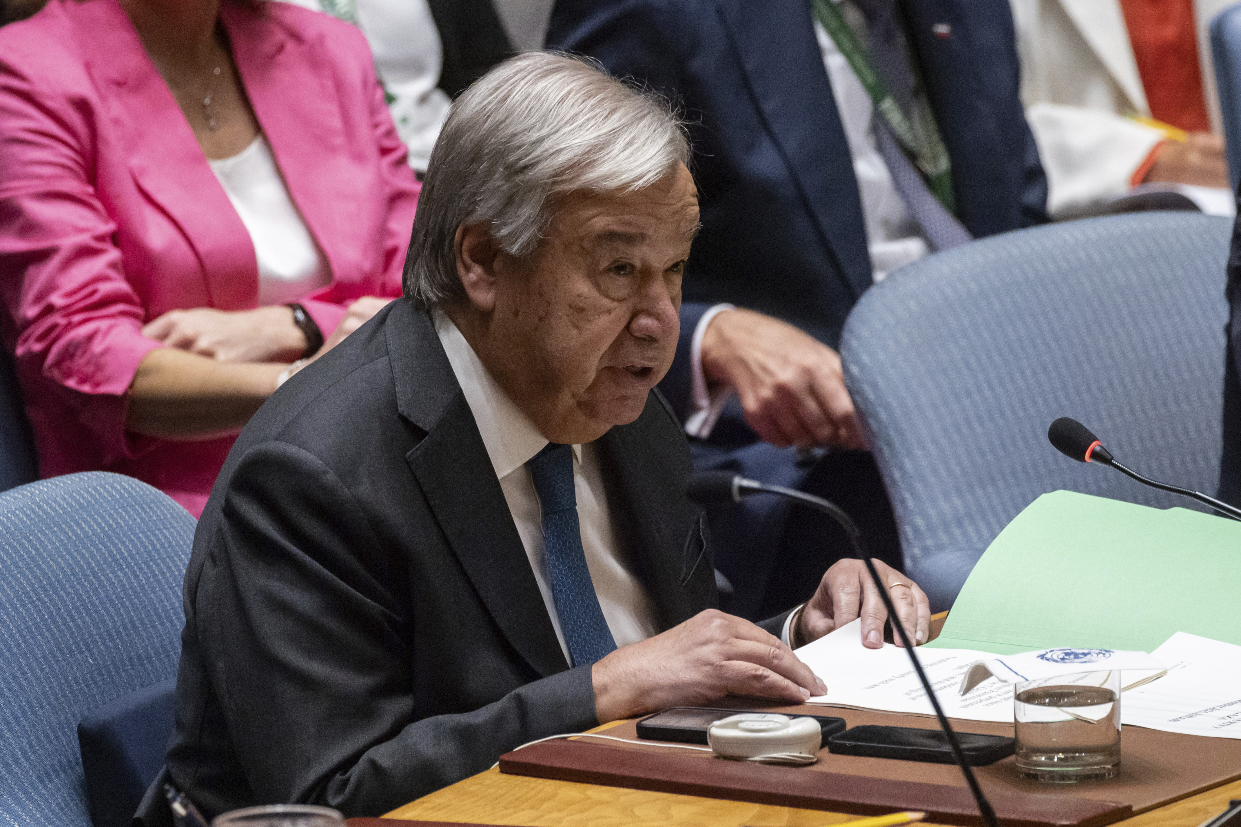 UN Secretary-General Antonio Guterres has repeatedly called for a ceasefire to halt the fighting in both Gaza and Lebanon. Photo: AP