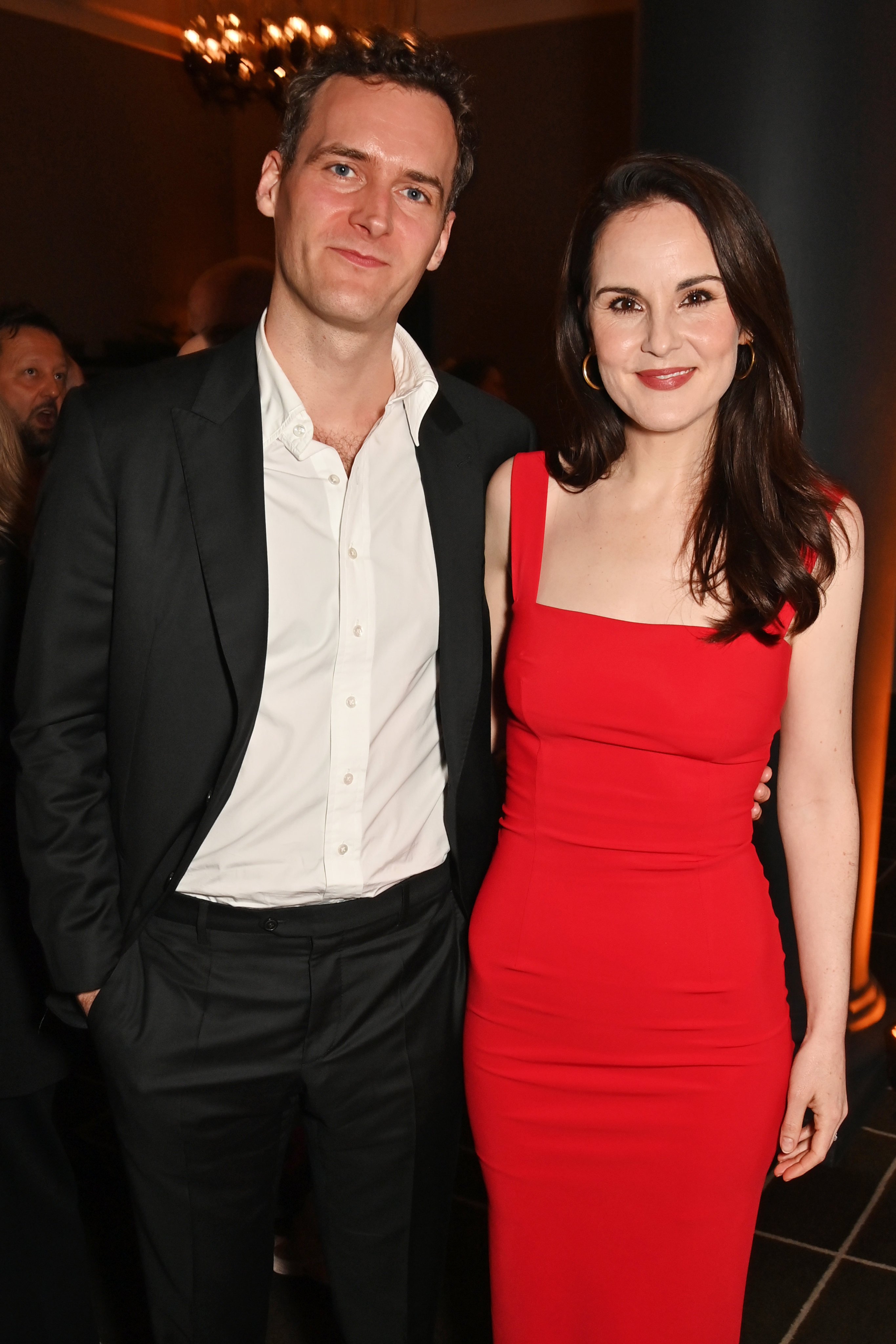 Producer Jasper Waller-Bridge and his wife of one year, Downton Abbey’s Michelle Dockery, at the BFI Chairman’s dinner on February 14, in London. Photo: Getty Images